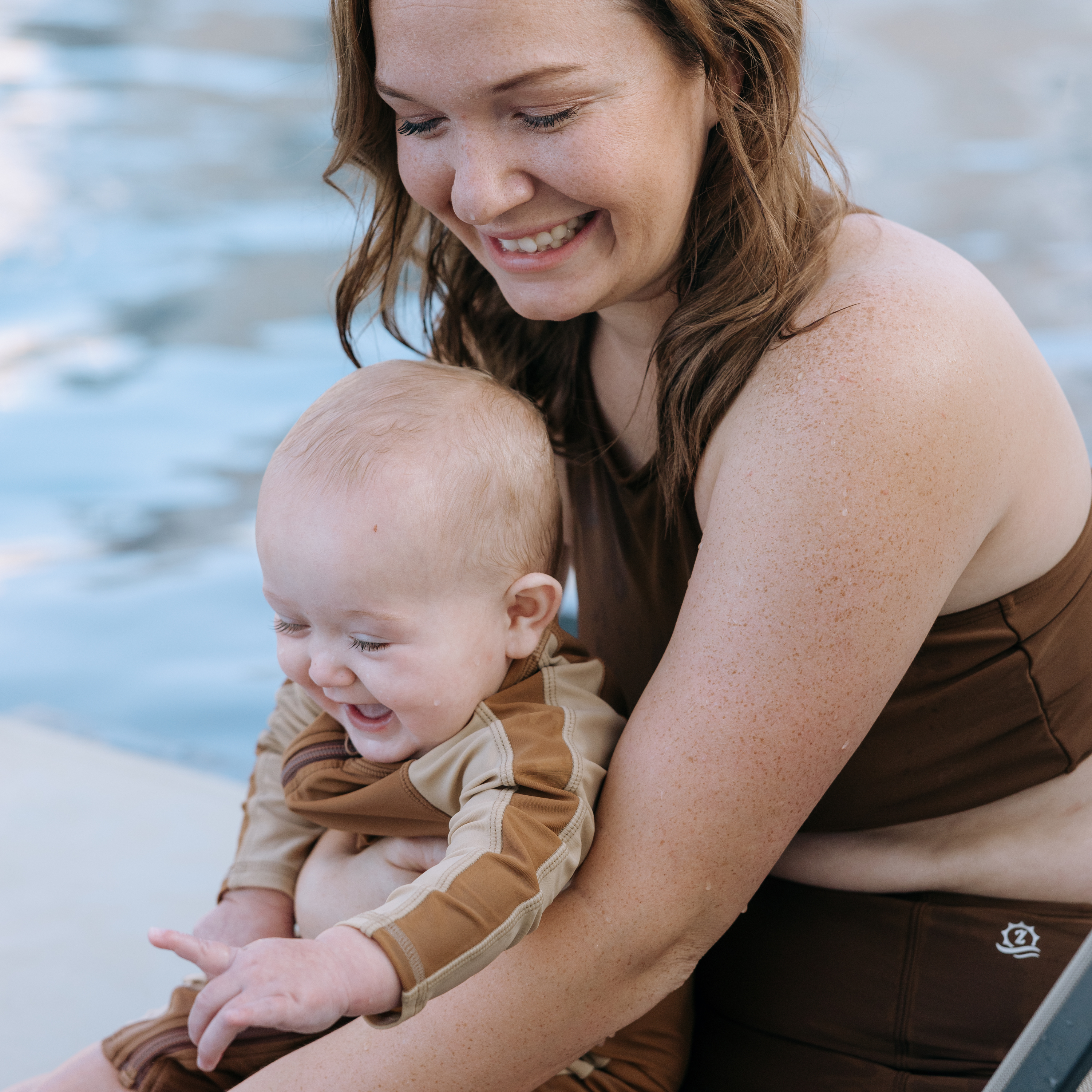 Women's Halter Bikini Top | "Cold Brew"-SwimZip UPF 50+ Sun Protective Swimwear & UV Zipper Rash Guards-pos5