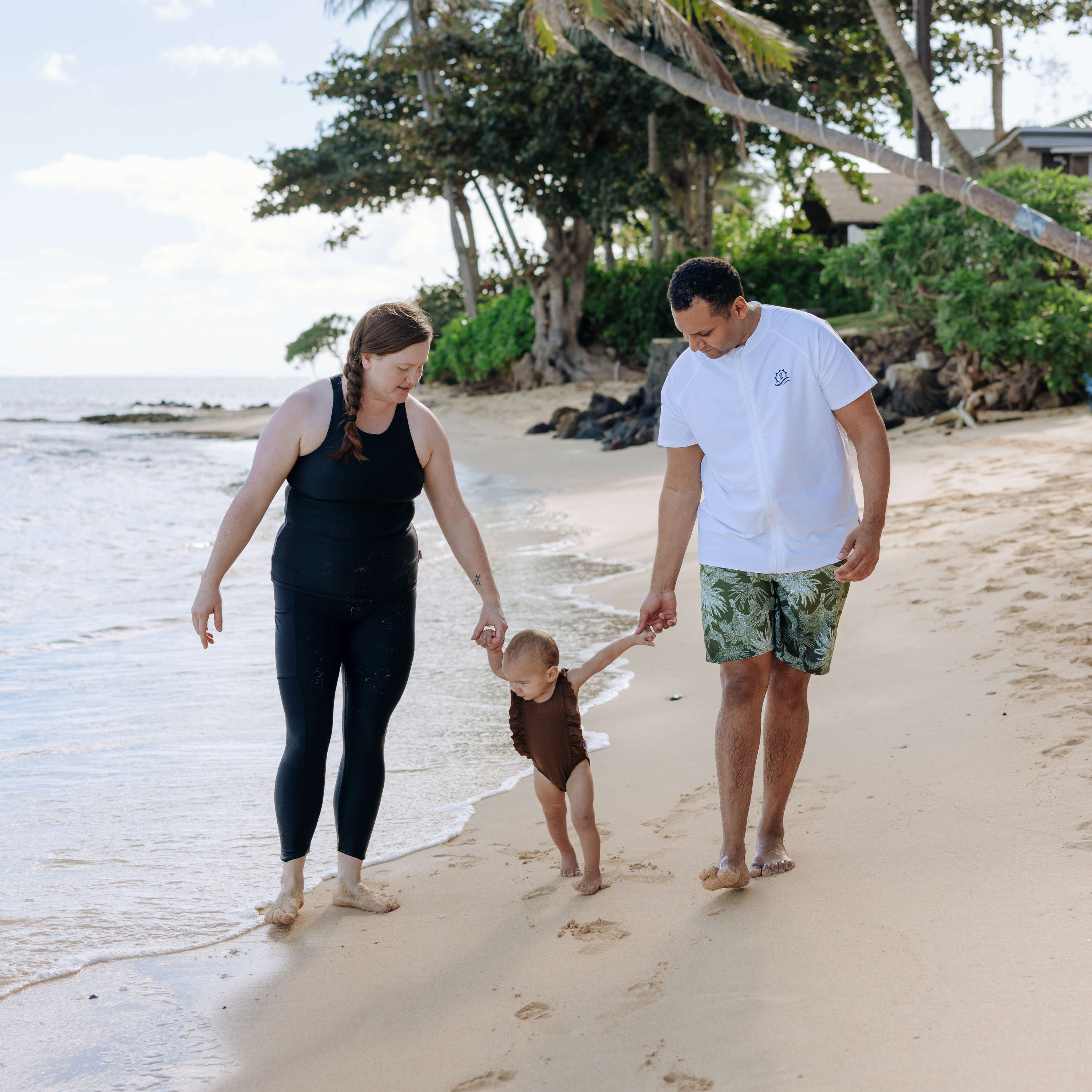 Men's 8" Swim Trunks Boxer Brief Liner | "Hawaiian Rainforest"-SwimZip UPF 50+ Sun Protective Swimwear & UV Zipper Rash Guards-pos8