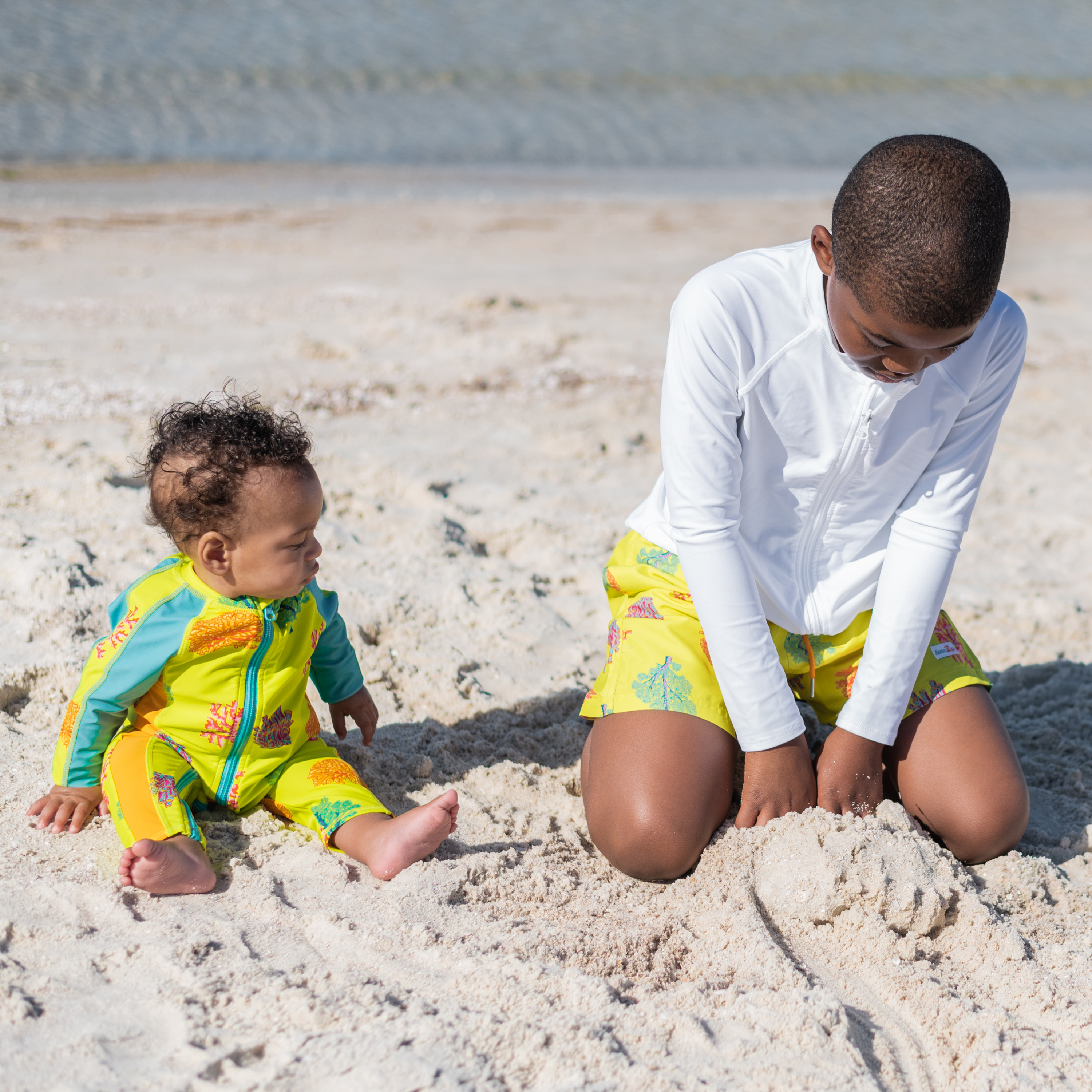 Boys Swim Trunks Boxer Brief Liner (sizes 6-14) | "Coral"-SwimZip UPF 50+ Sun Protective Swimwear & UV Zipper Rash Guards-pos8