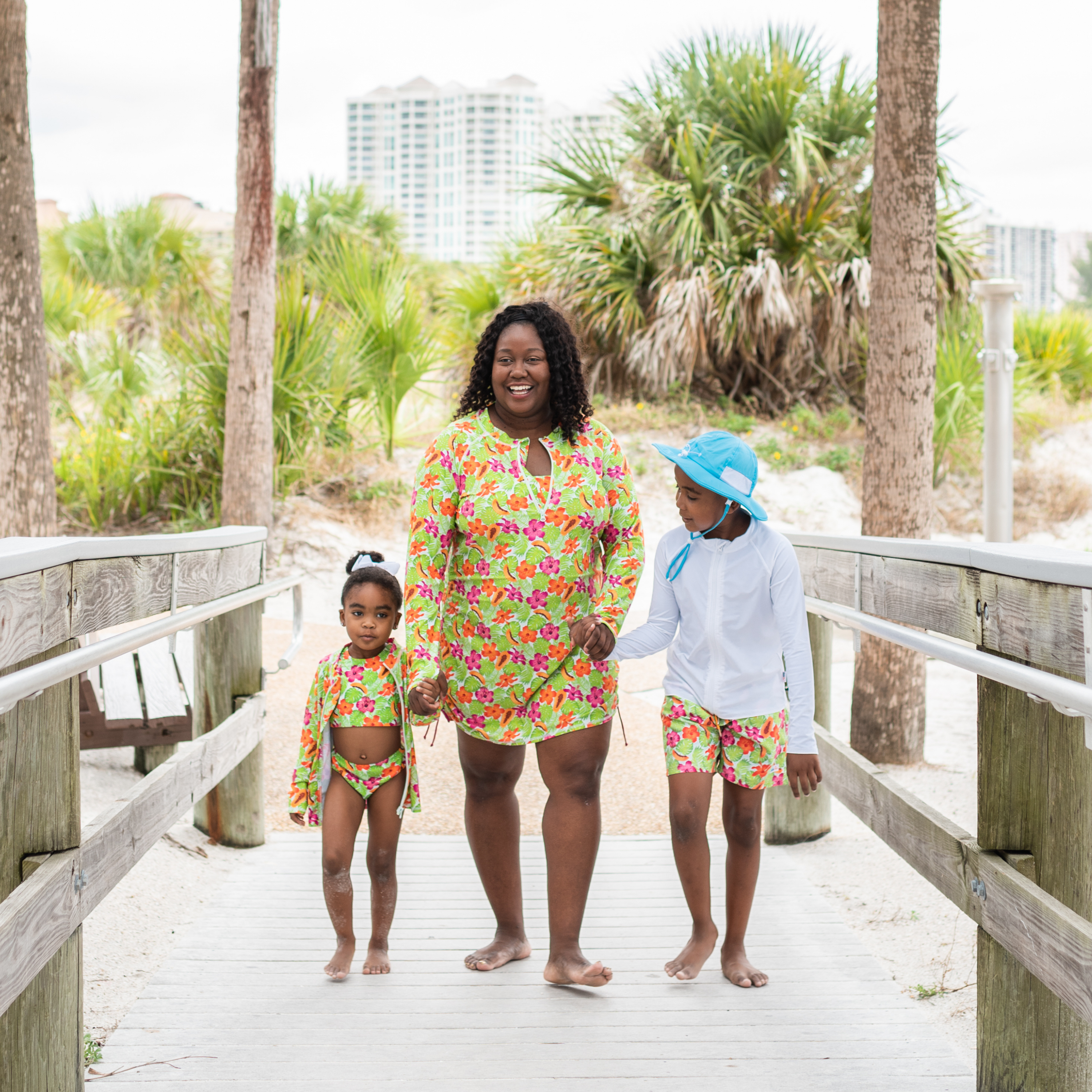 Boys Swim Trunks Boxer Brief Liner (sizes 6-14) | "Hibiscus"-SwimZip UPF 50+ Sun Protective Swimwear & UV Zipper Rash Guards-pos8