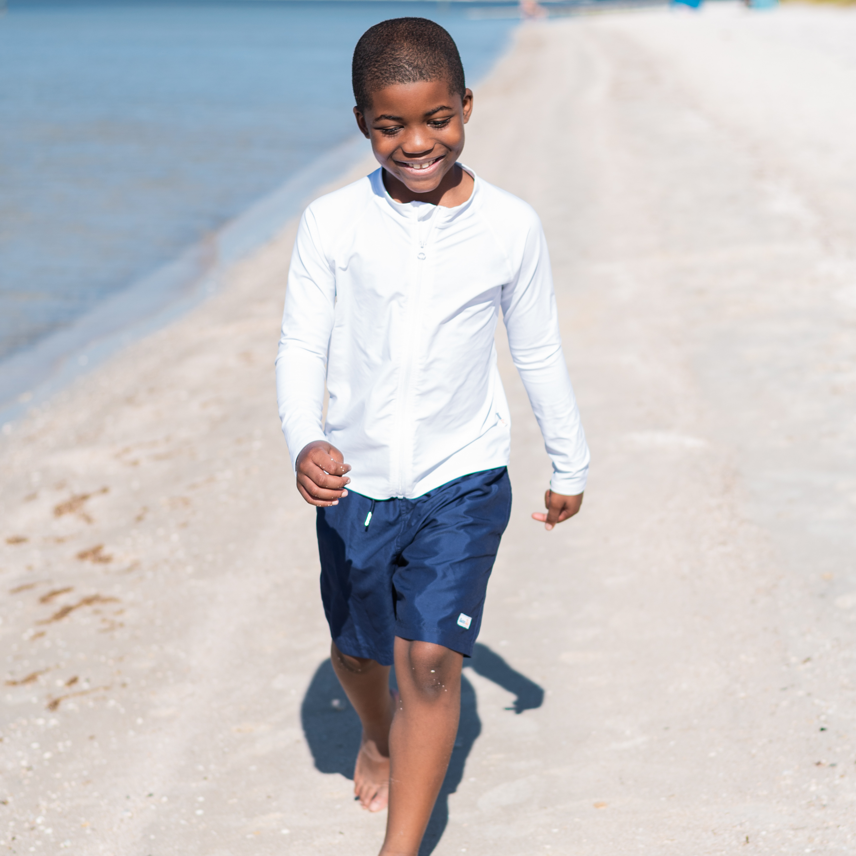 Boys Swim Trunks Boxer Brief Liner (sizes 6-14) | "Navy"-SwimZip UPF 50+ Sun Protective Swimwear & UV Zipper Rash Guards-pos4