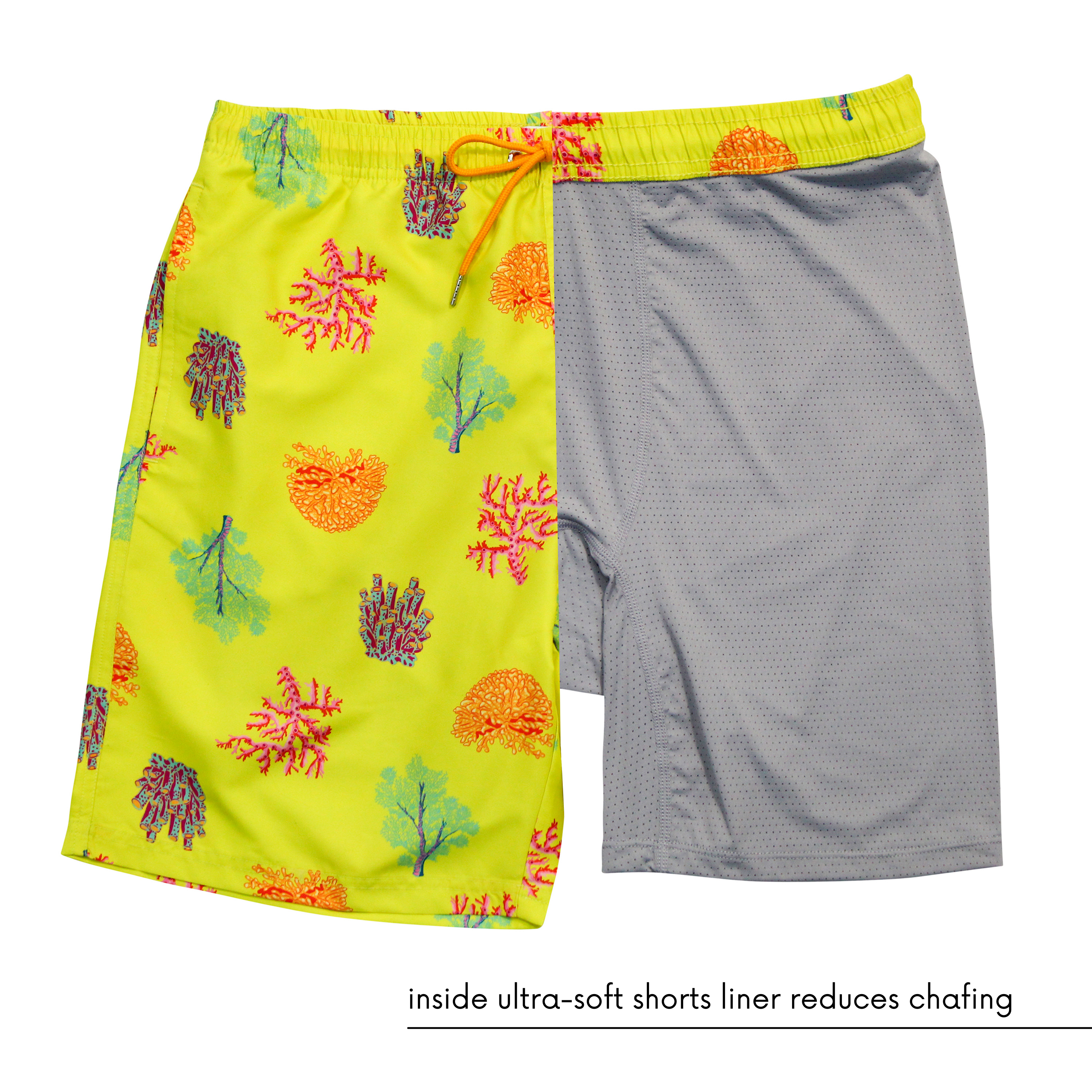 Men's 8" Swim Trunks Boxer Brief Liner | "Coral"-SwimZip UPF 50+ Sun Protective Swimwear & UV Zipper Rash Guards-pos5