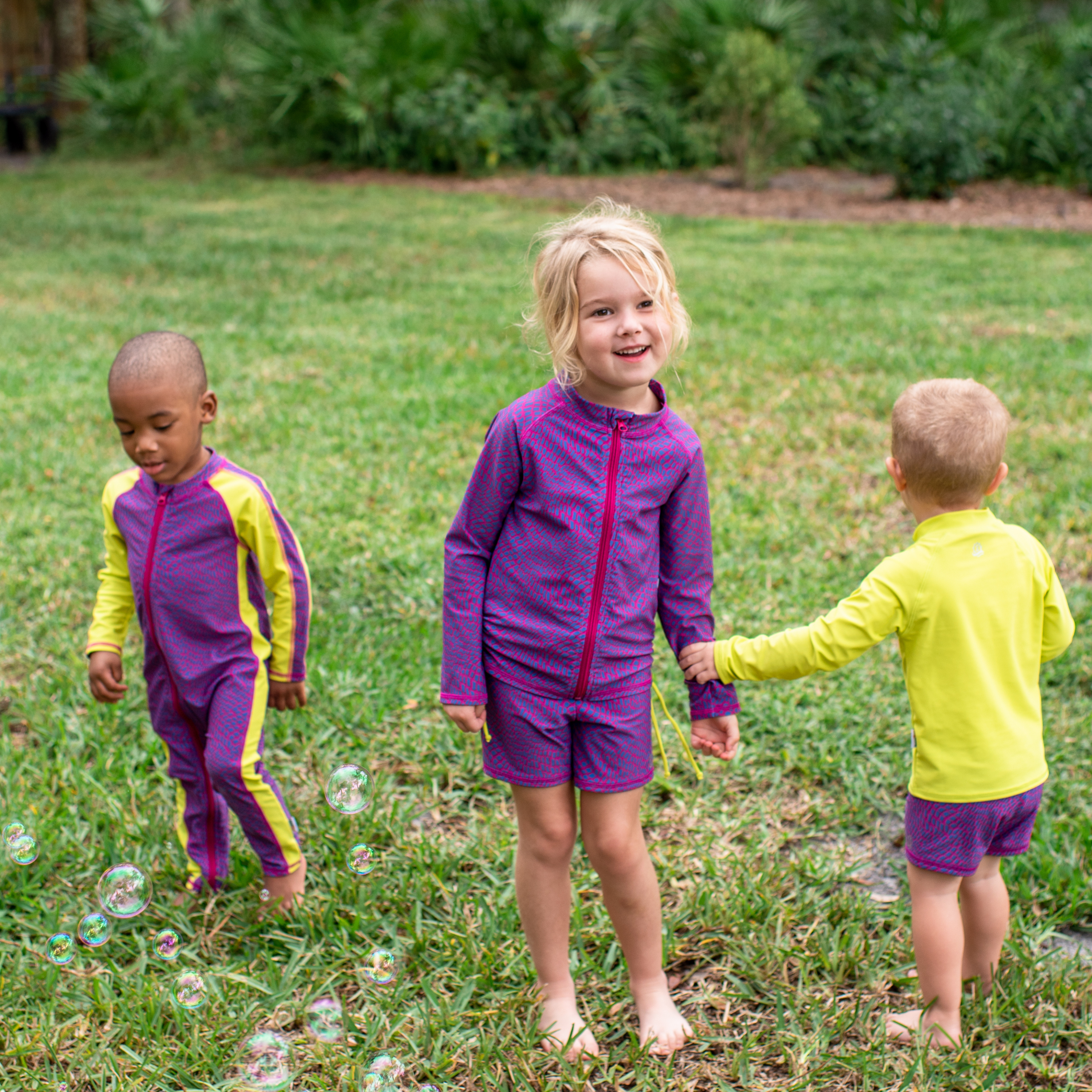 Sunsuit - Long Sleeve Romper Swimsuit | "In Disguise"-SwimZip UPF 50+ Sun Protective Swimwear & UV Zipper Rash Guards-pos6