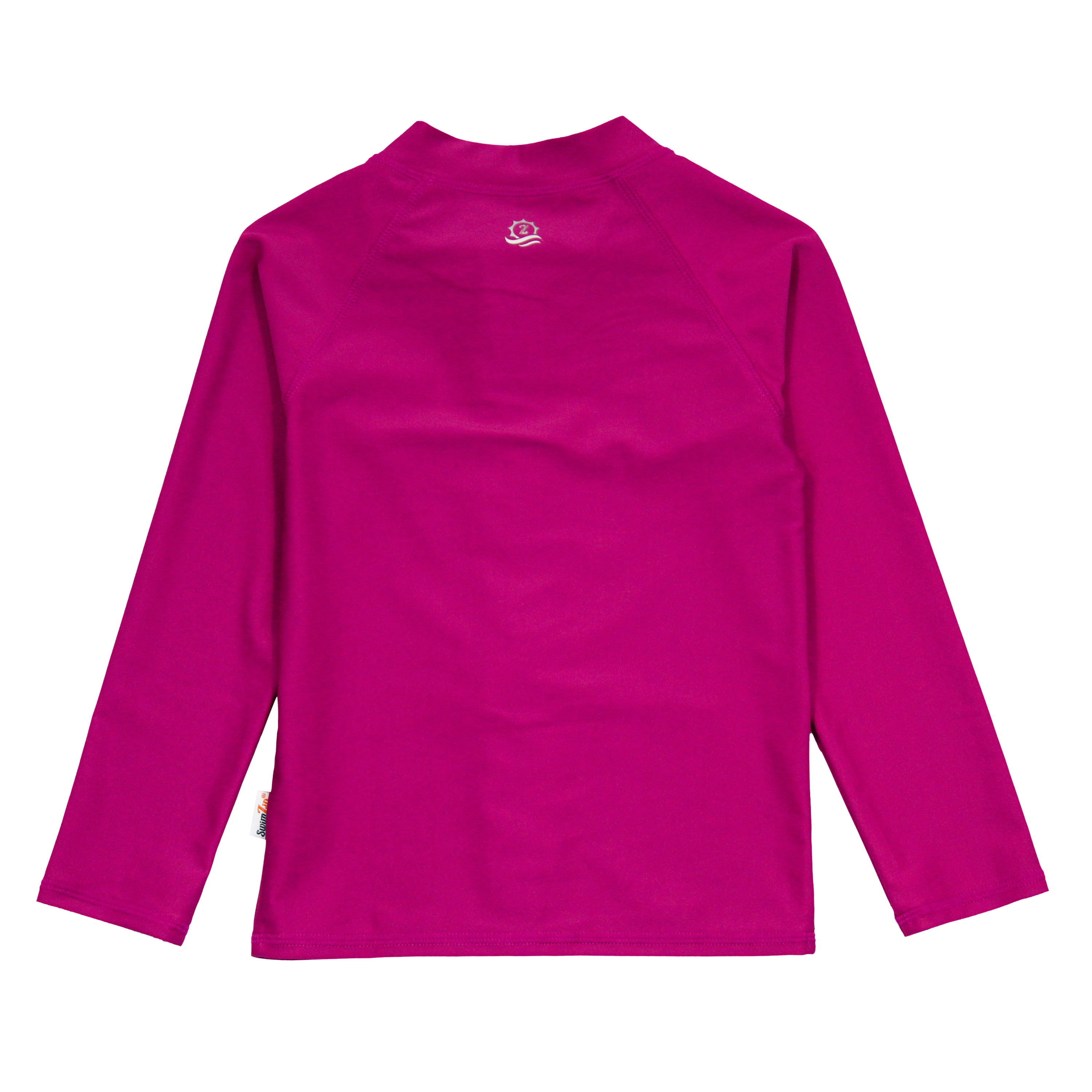 Kids UPF 50+ Long Sleeve Zipper Rash Guard Swim Shirt | "Fuchsia”-SwimZip UPF 50+ Sun Protective Swimwear & UV Zipper Rash Guards-pos6