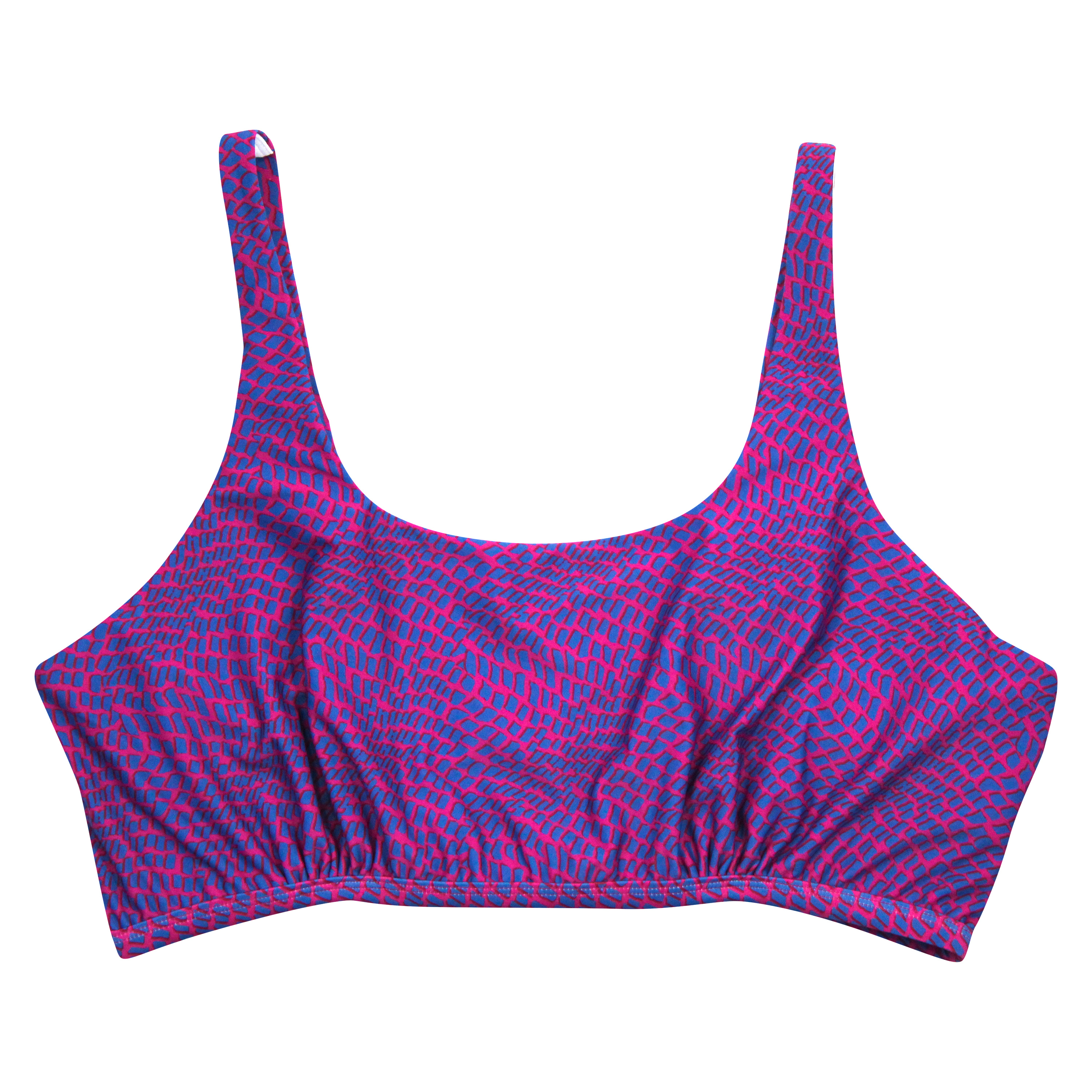 Women's Scoop Neck Bikini Top Plus Size | "In Disguise"-1X-In Disguise-SwimZip UPF 50+ Sun Protective Swimwear & UV Zipper Rash Guards-pos1