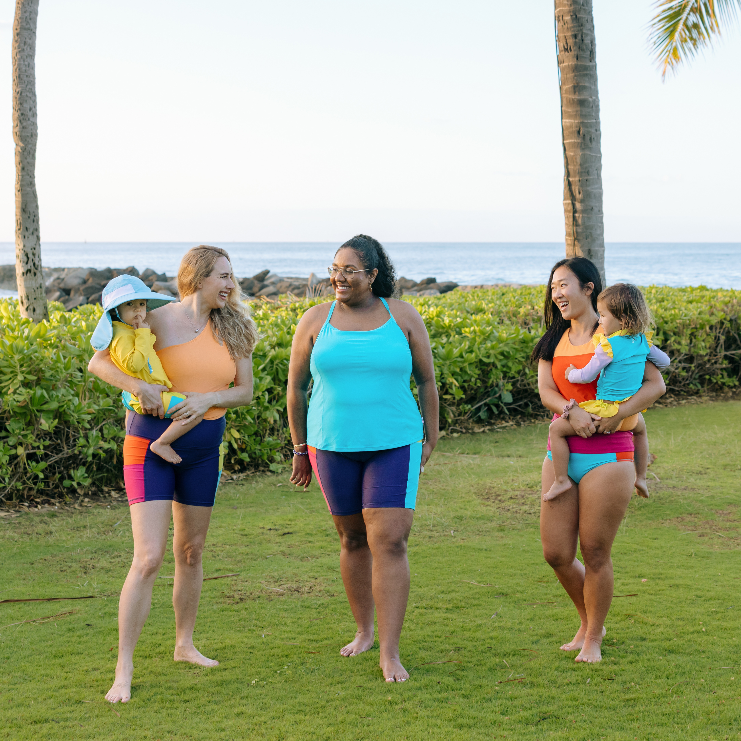 Women’s Strappy A-Line Tankini Top | “Scuba Blue”-SwimZip UPF 50+ Sun Protective Swimwear & UV Zipper Rash Guards-pos6