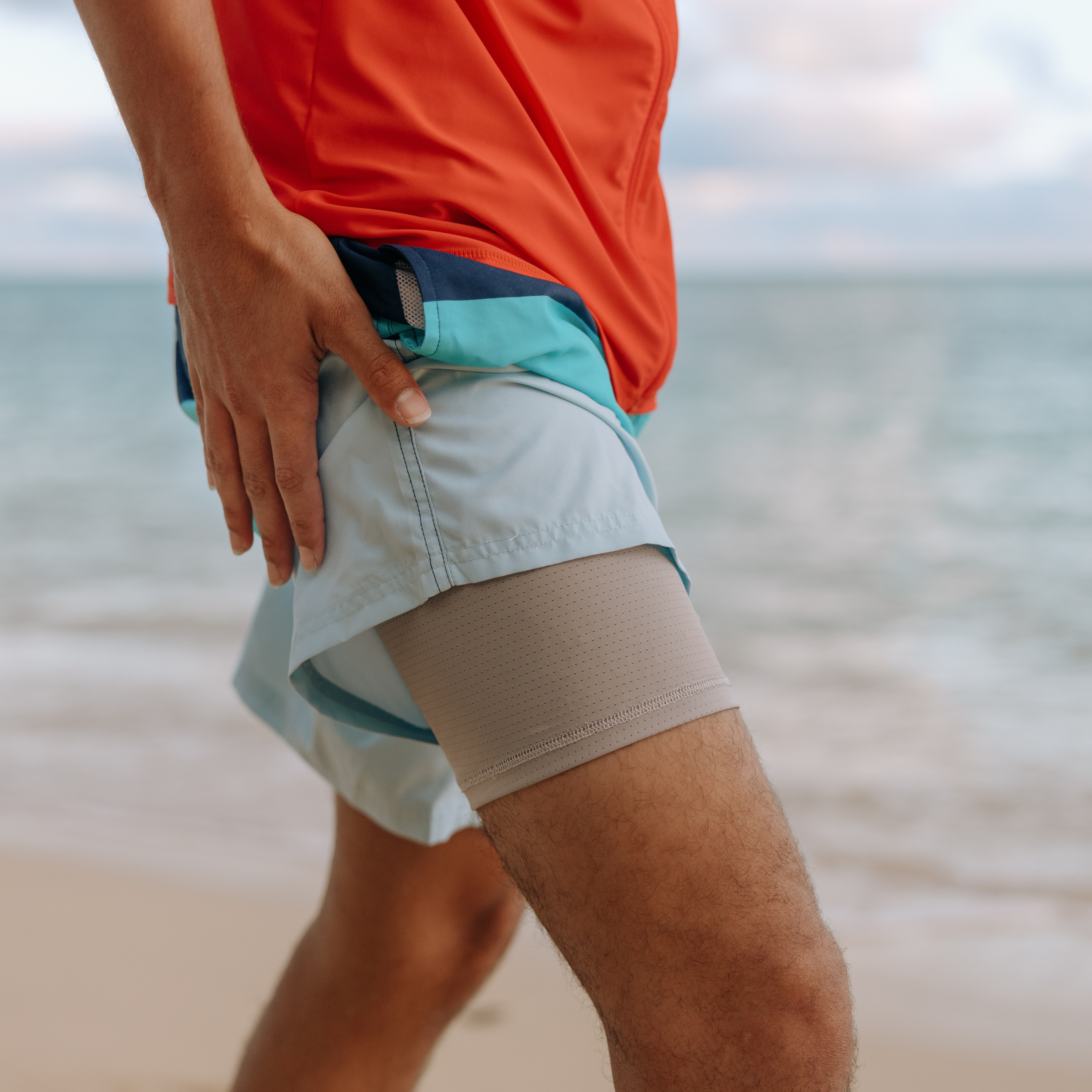 Men's 8" Swim Trunks Boxer Brief Liner | "Color Pop"-SwimZip UPF 50+ Sun Protective Swimwear & UV Zipper Rash Guards-pos7