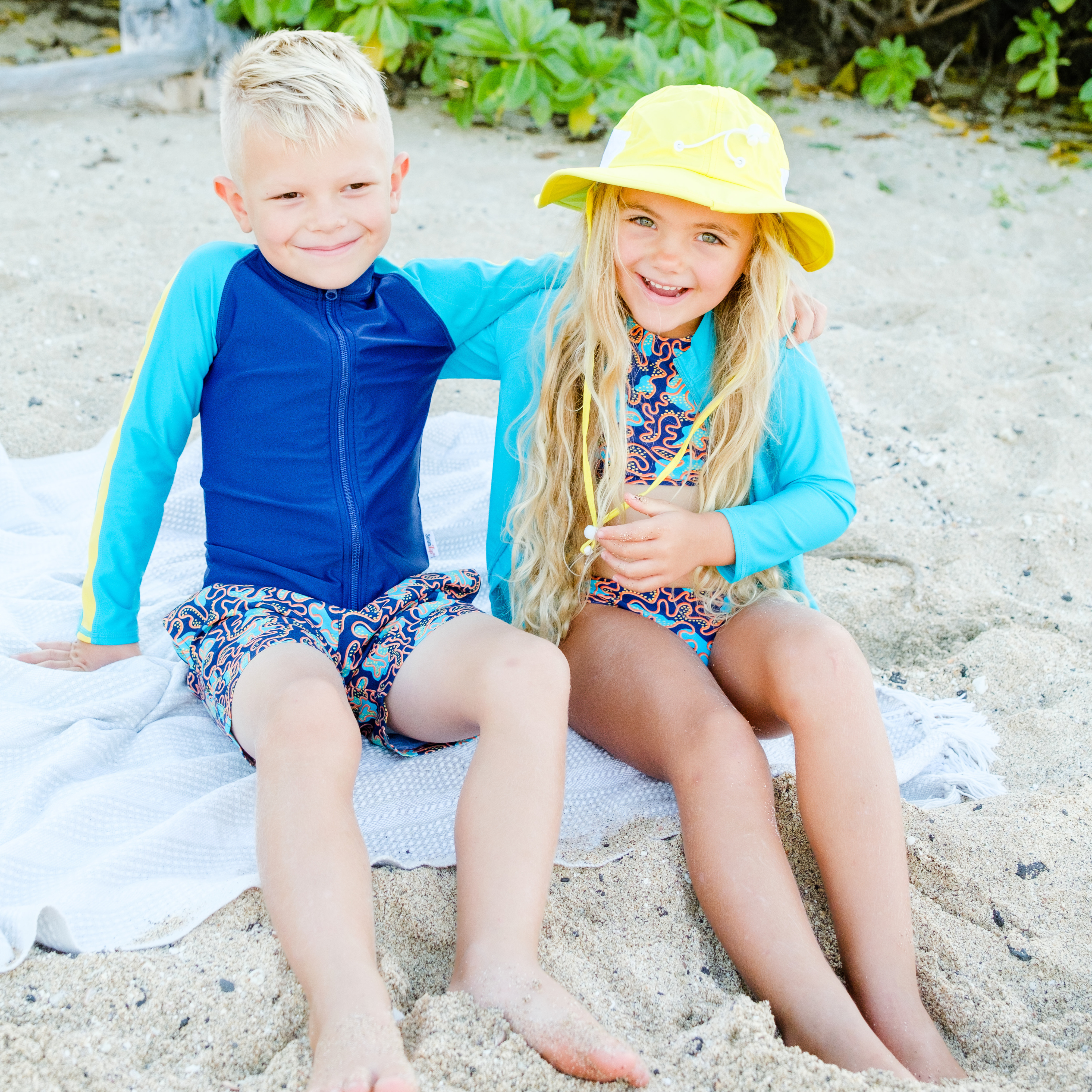 Girls Halter Top Bikini Set (2 Piece) | "Deep Dive"-SwimZip UPF 50+ Sun Protective Swimwear & UV Zipper Rash Guards-pos7