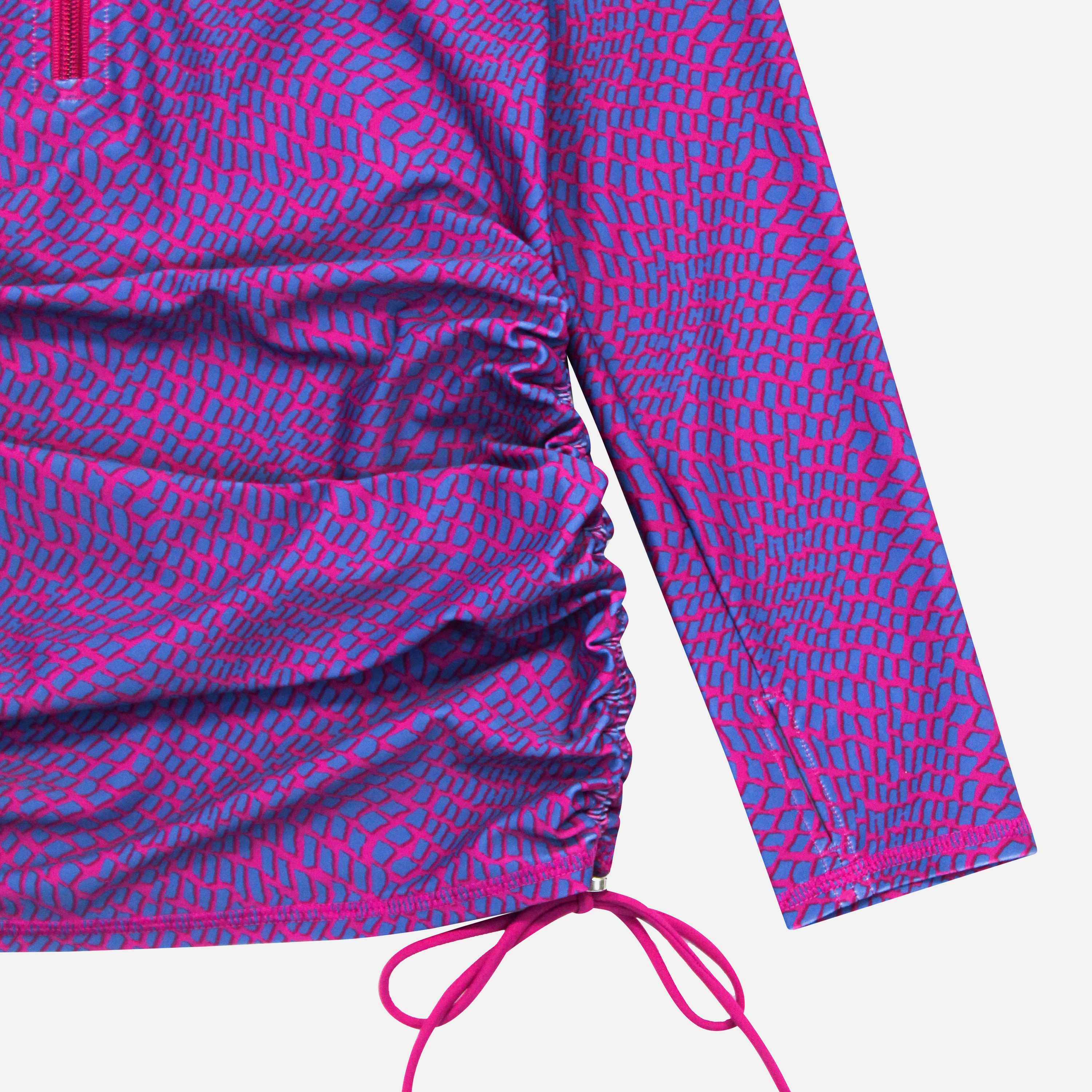 Girls Long Sleeve Swim Dress Cover Up | "In Disguise"-SwimZip UPF 50+ Sun Protective Swimwear & UV Zipper Rash Guards-pos7