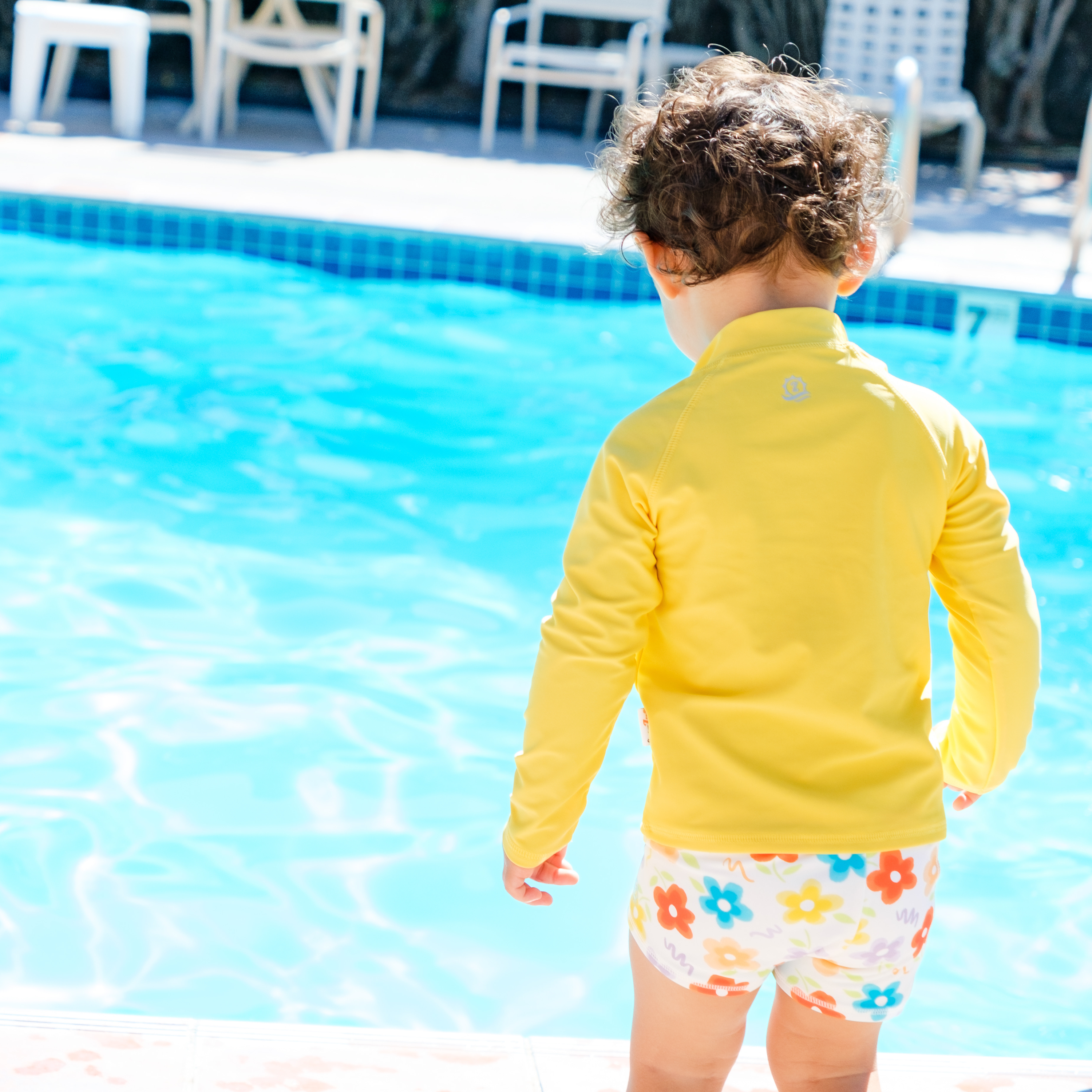 Kids Euro Swim Shorties | "Blossom"-SwimZip UPF 50+ Sun Protective Swimwear & UV Zipper Rash Guards-pos8