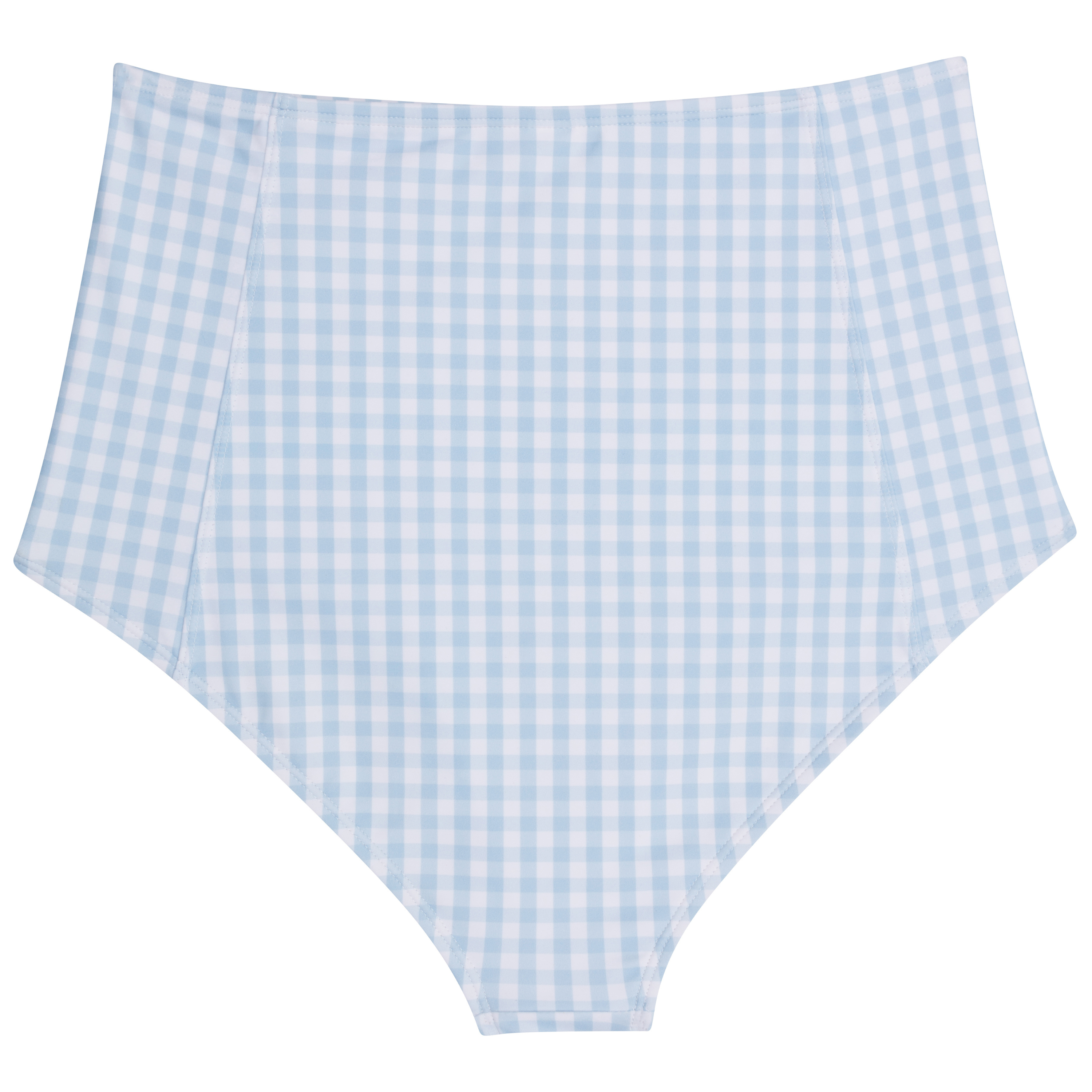 Women's High Waist Bikini Bottoms | "Blue Gingham"-SwimZip UPF 50+ Sun Protective Swimwear & UV Zipper Rash Guards-pos8