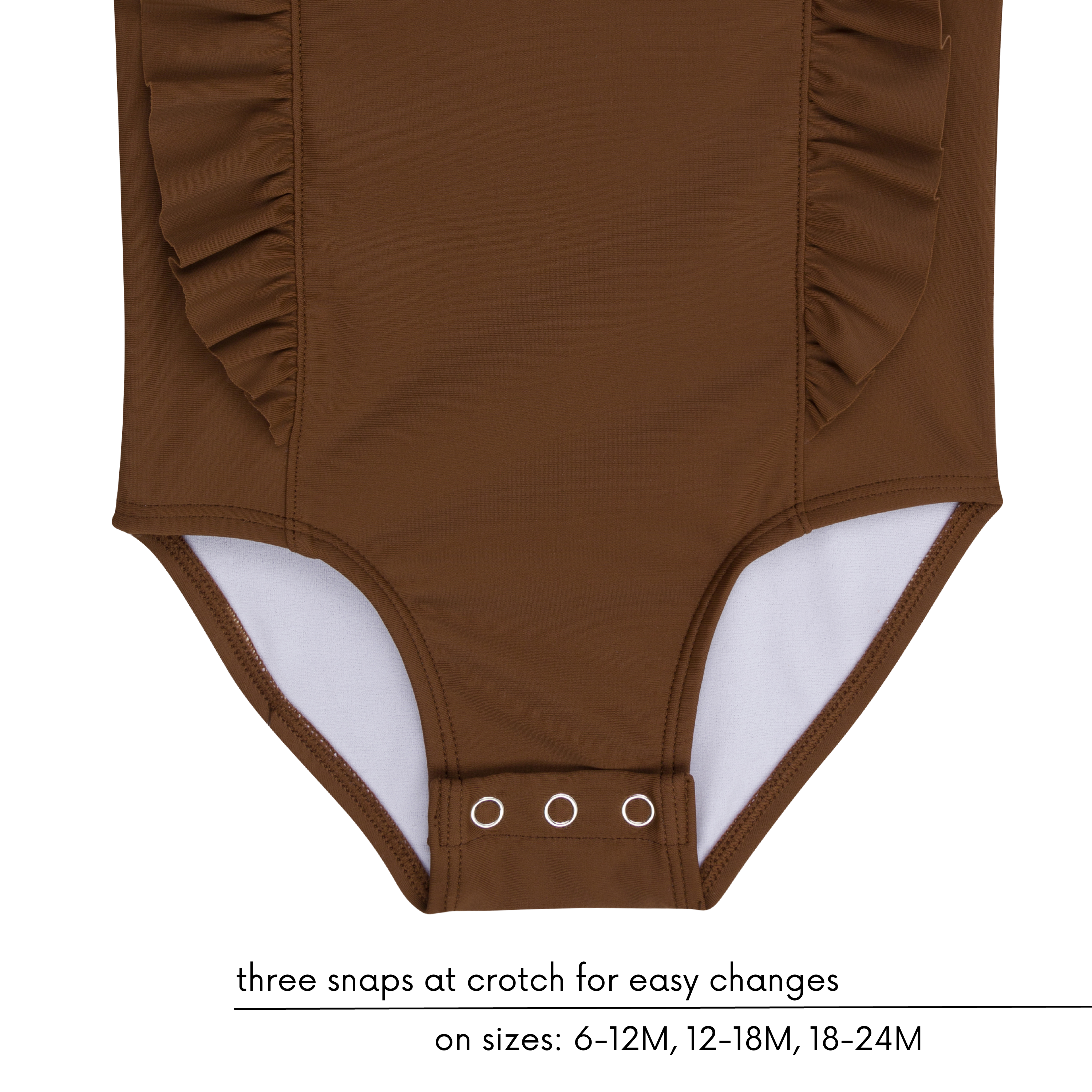 Girls Ruffle One-Piece Swimsuit | "Too Sweet" Cold Brew-SwimZip UPF 50+ Sun Protective Swimwear & UV Zipper Rash Guards-pos8