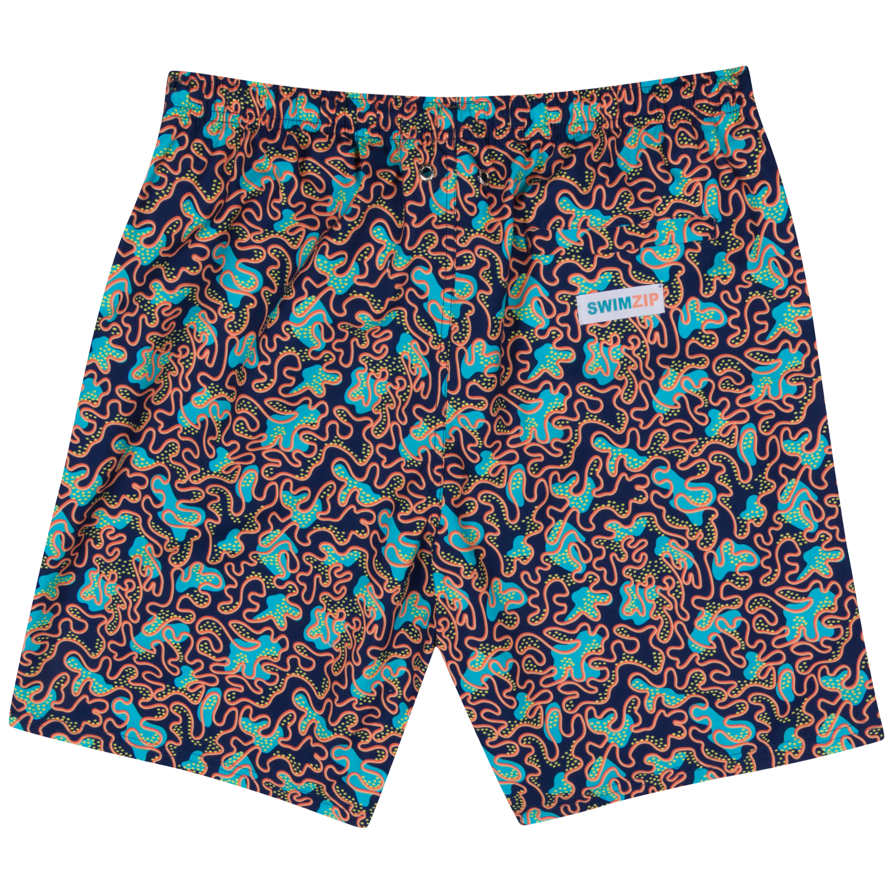 Men's 8" Swim Trunks Boxer Brief Liner | "Deep Dive"-SwimZip UPF 50+ Sun Protective Swimwear & UV Zipper Rash Guards-pos8