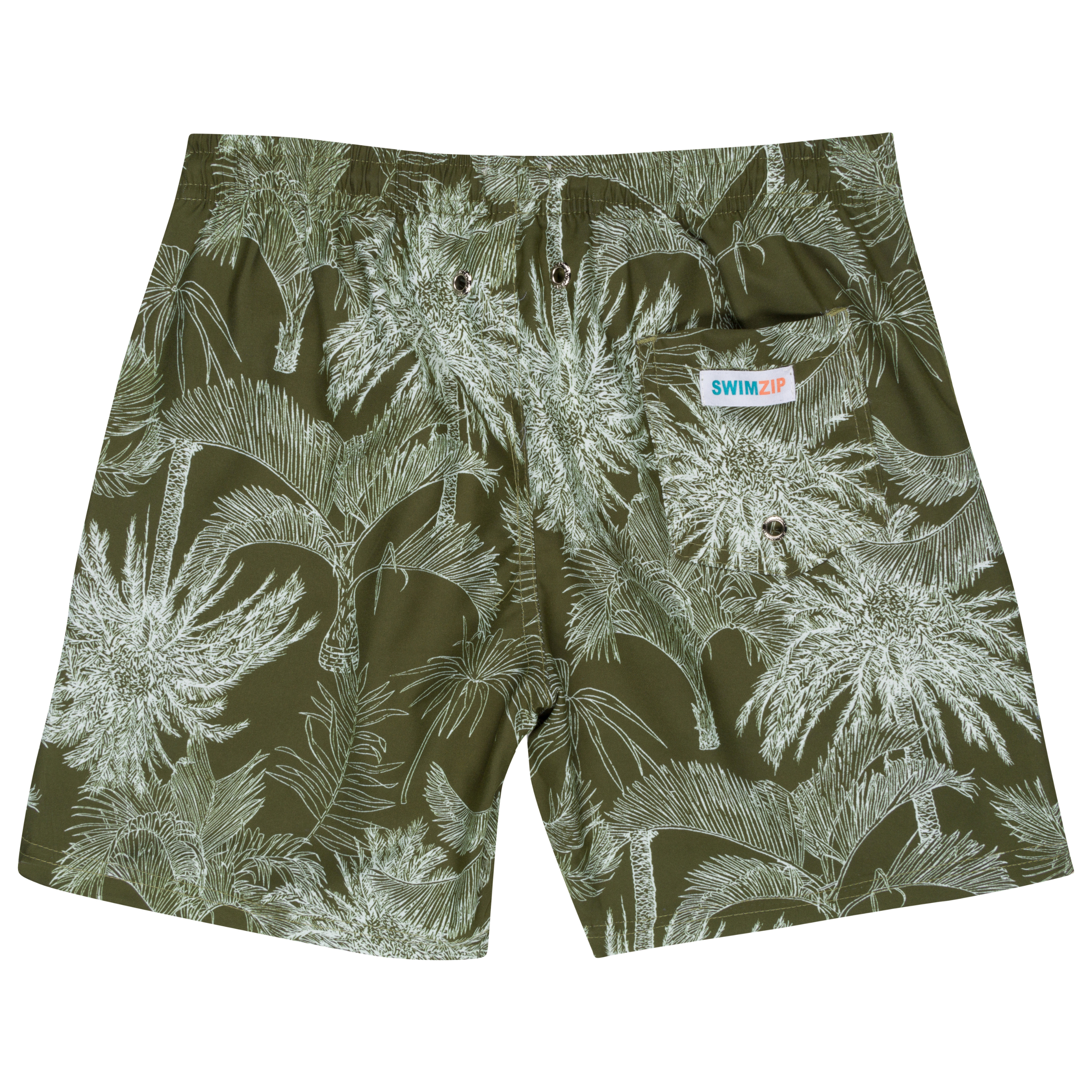 Boys Swim Trunks Boxer Brief Liner (sizes 6-14) | “Hawaiian Rainforest"-SwimZip UPF 50+ Sun Protective Swimwear & UV Zipper Rash Guards-pos8