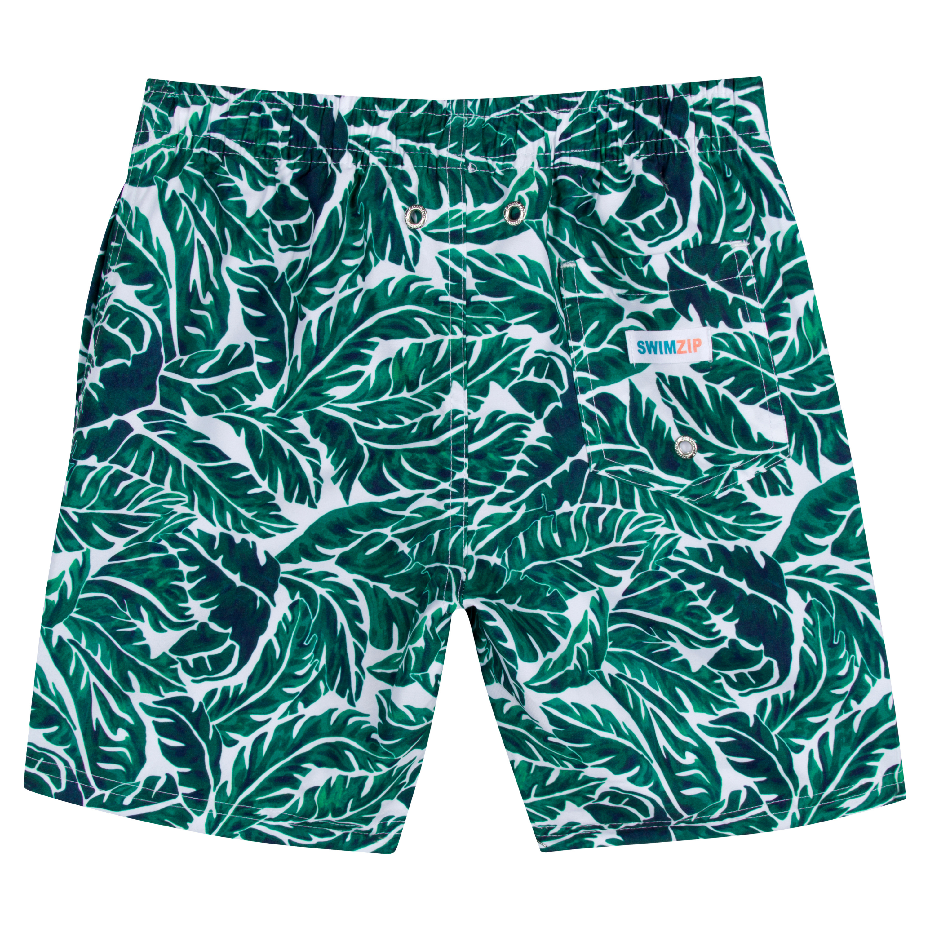 Boys Swim Trunks Boxer Brief Liner (sizes 6-14) | "Palm Leaf"-SwimZip UPF 50+ Sun Protective Swimwear & UV Zipper Rash Guards-pos8