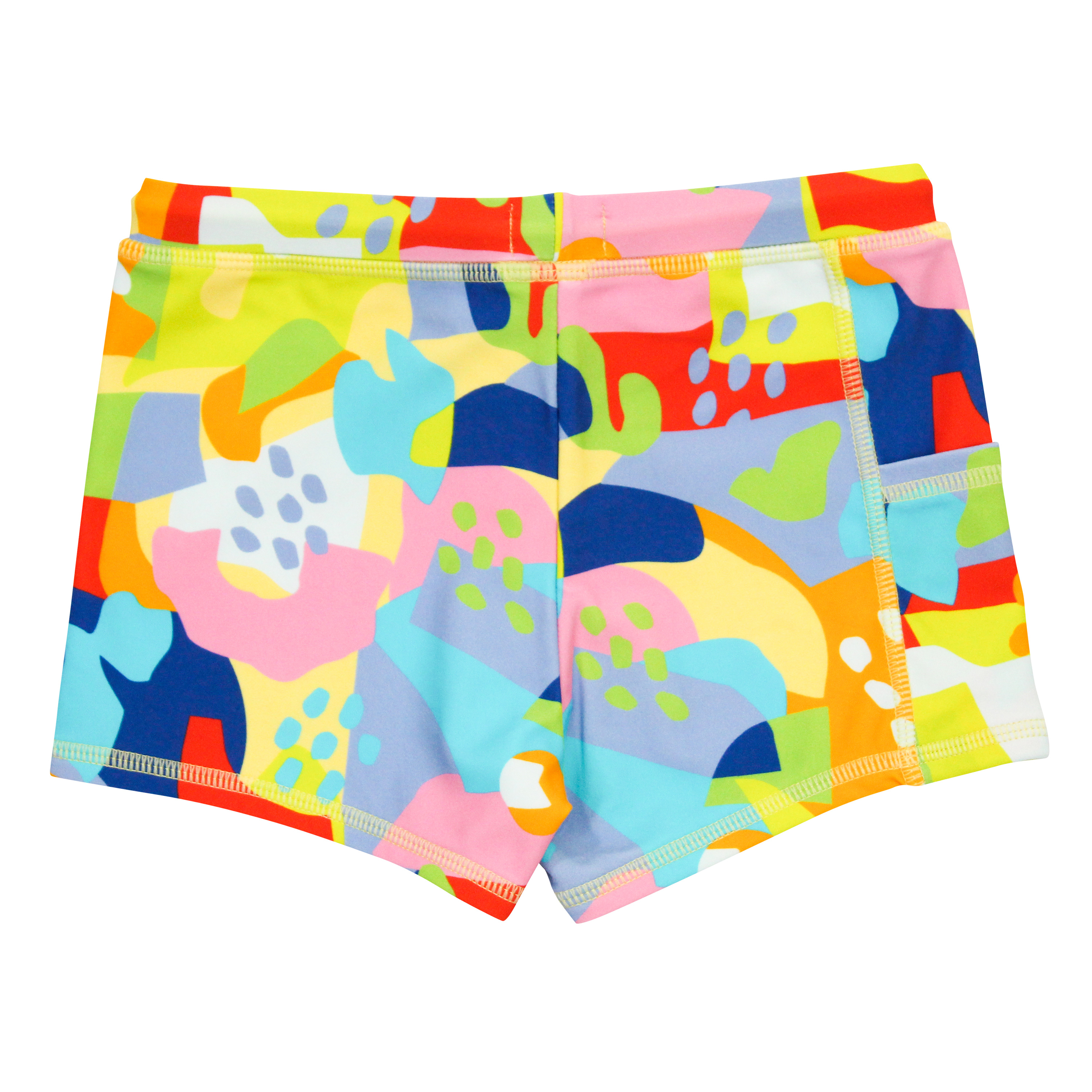 Kids Euro Swim Shorties | "Joyful"-SwimZip UPF 50+ Sun Protective Swimwear & UV Zipper Rash Guards-pos8