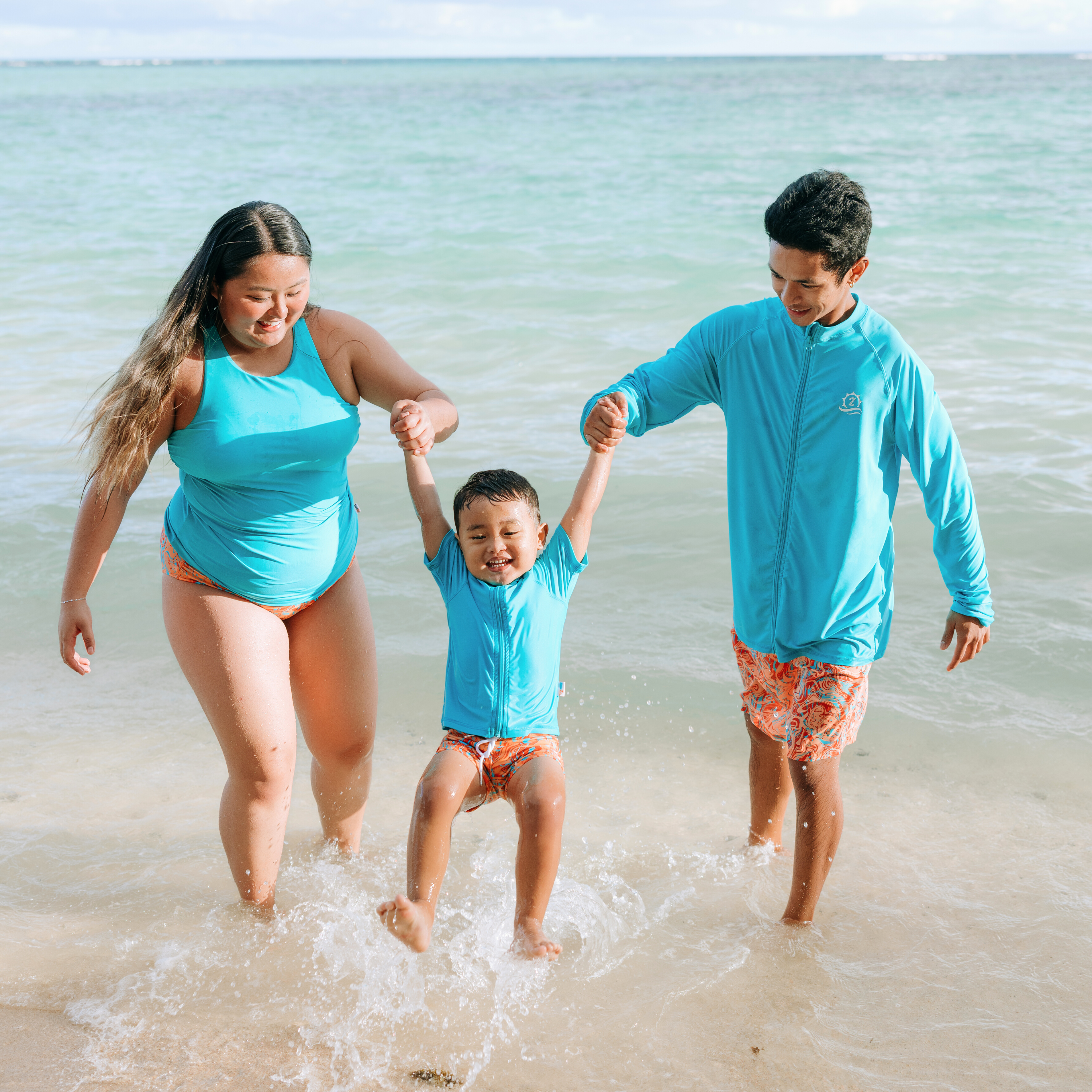 Women's High Waist Bikini Bottoms Ruched | "Swirl"-SwimZip UPF 50+ Sun Protective Swimwear & UV Zipper Rash Guards-pos7