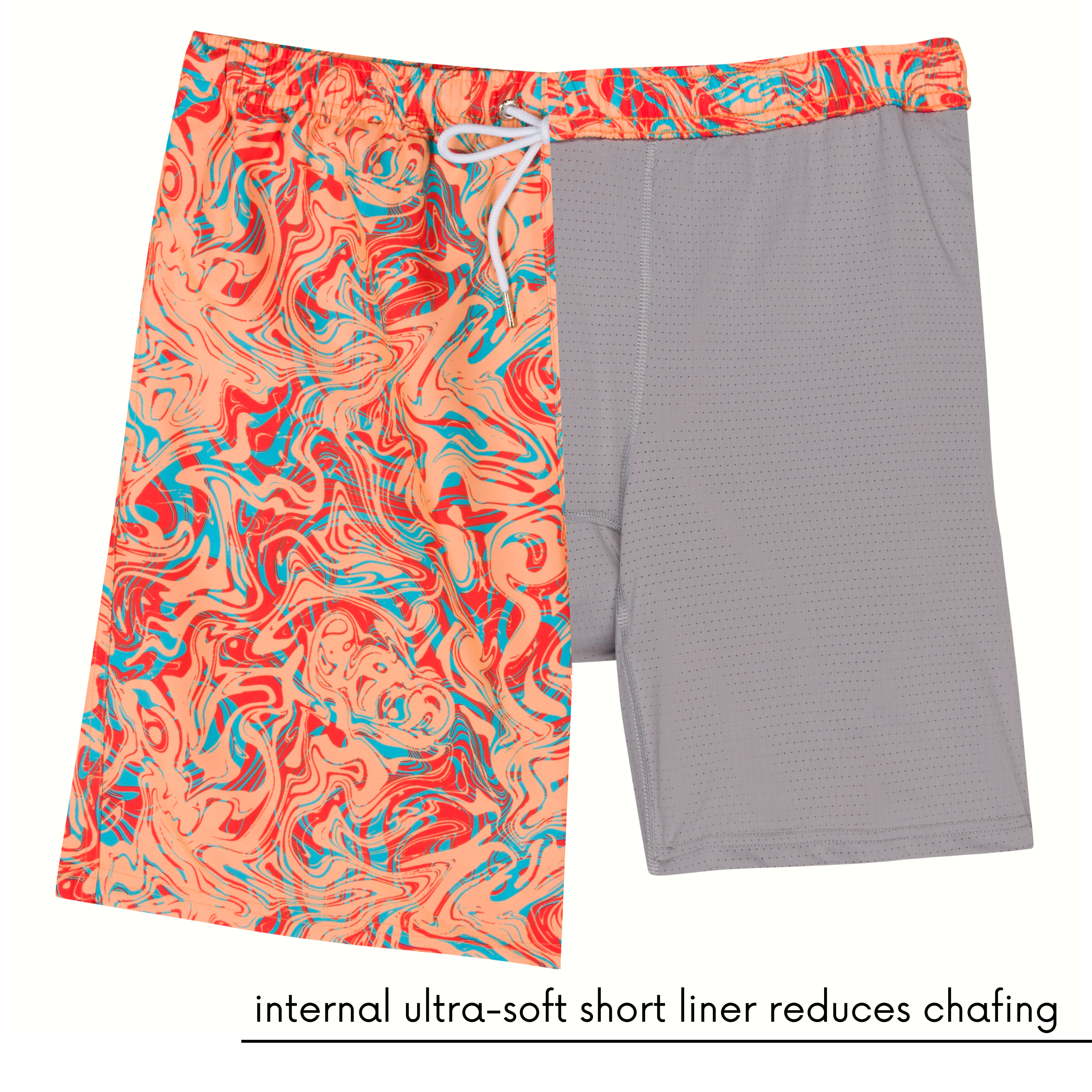 Men's 8" Swim Trunks Boxer Brief Liner | "Swirl"-SwimZip UPF 50+ Sun Protective Swimwear & UV Zipper Rash Guards-pos9