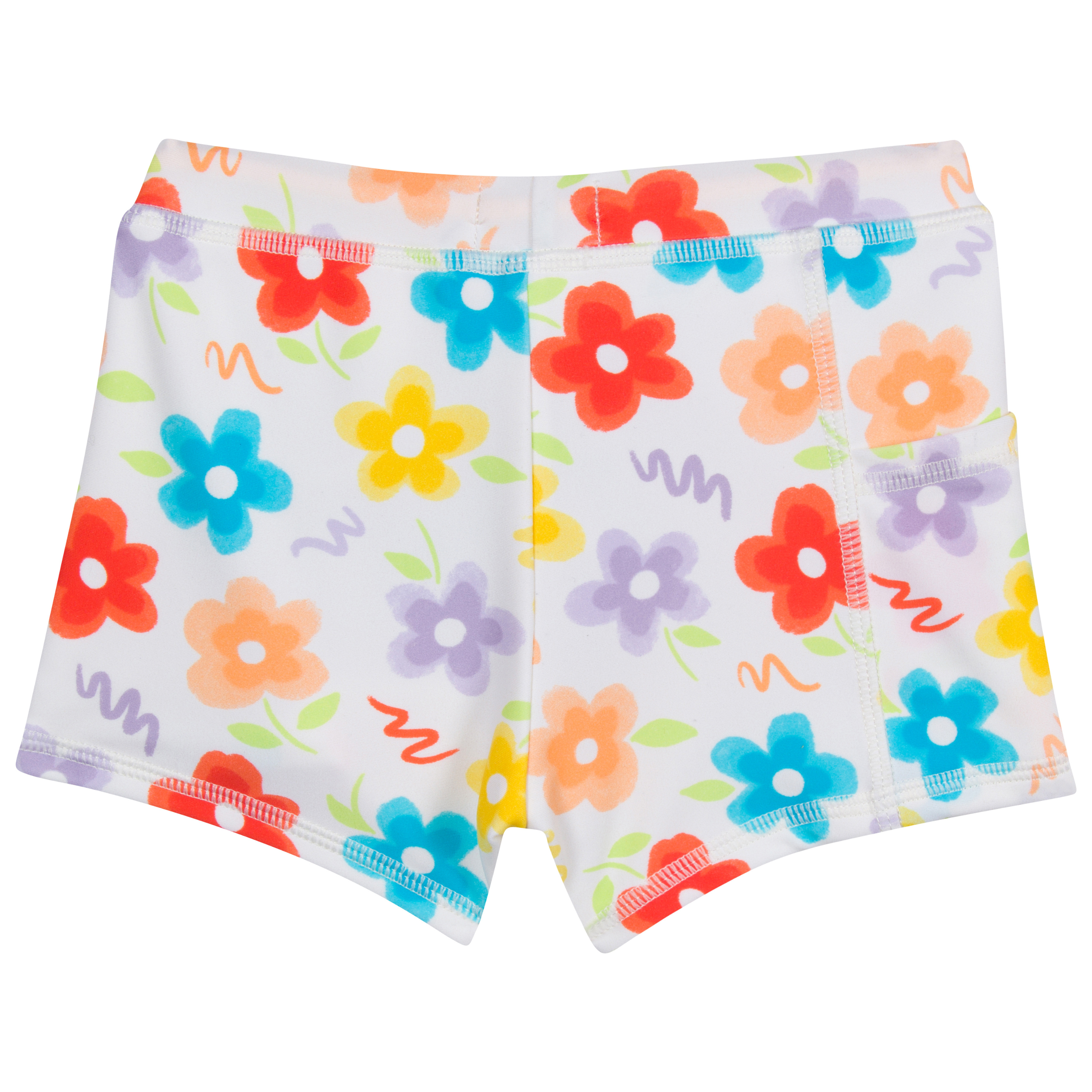 Kids Euro Swim Shorties | "Blossom"-SwimZip UPF 50+ Sun Protective Swimwear & UV Zipper Rash Guards-pos9
