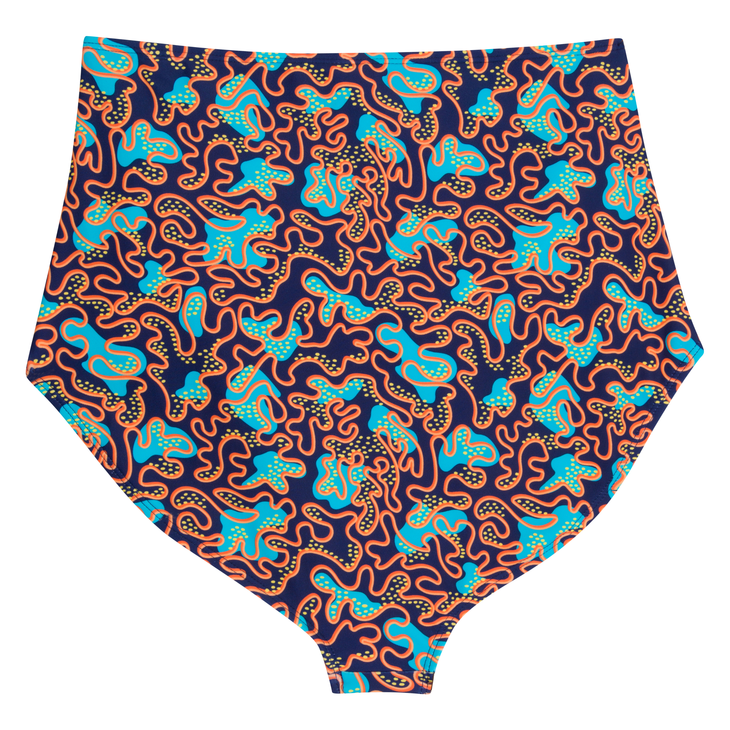 Women's High Waist Bikini Bottoms Ruched | "Deep Dive"-SwimZip UPF 50+ Sun Protective Swimwear & UV Zipper Rash Guards-pos9