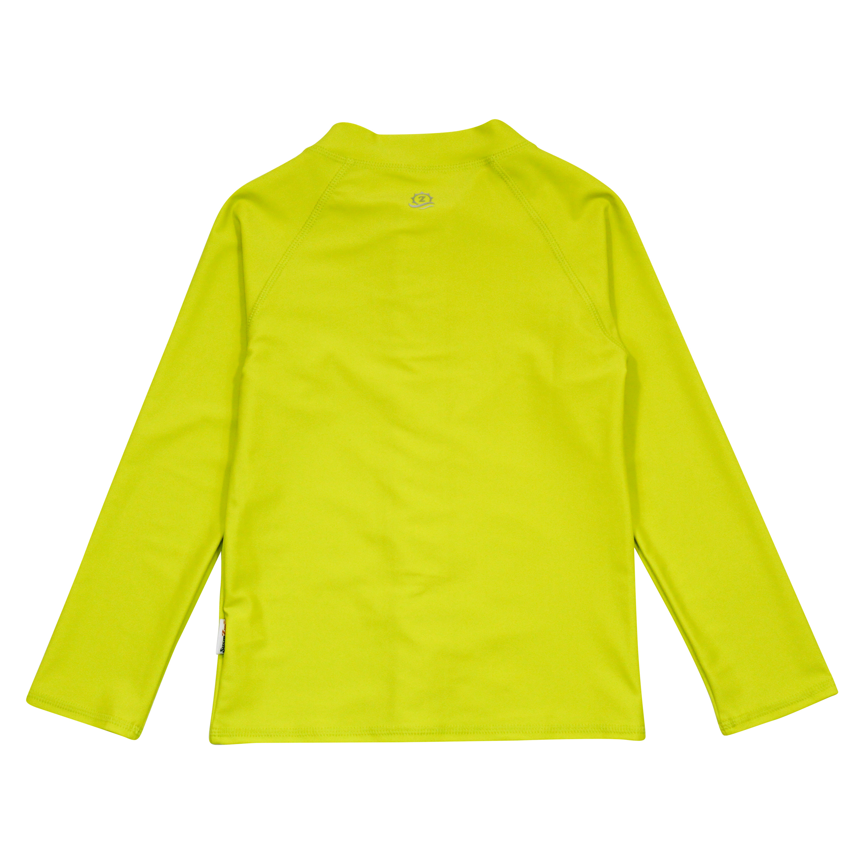 Kids UPF 50+ Long Sleeve Zipper Rash Guard Swim Shirt | "Sulphur Yellow"-SwimZip UPF 50+ Sun Protective Swimwear & UV Zipper Rash Guards-pos9