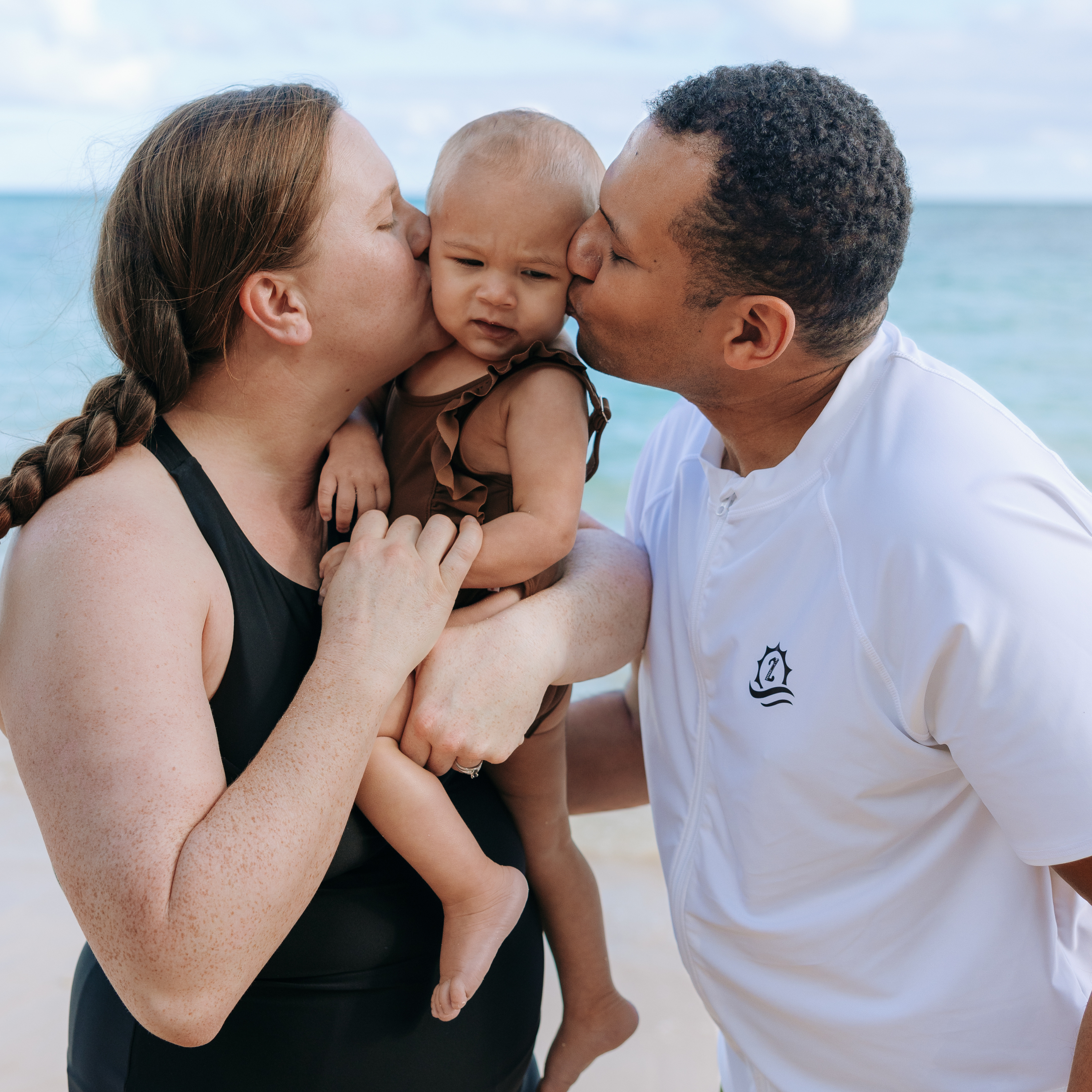 Girls Ruffle One-Piece Swimsuit | "Too Sweet" Cold Brew-SwimZip UPF 50+ Sun Protective Swimwear & UV Zipper Rash Guards-pos10