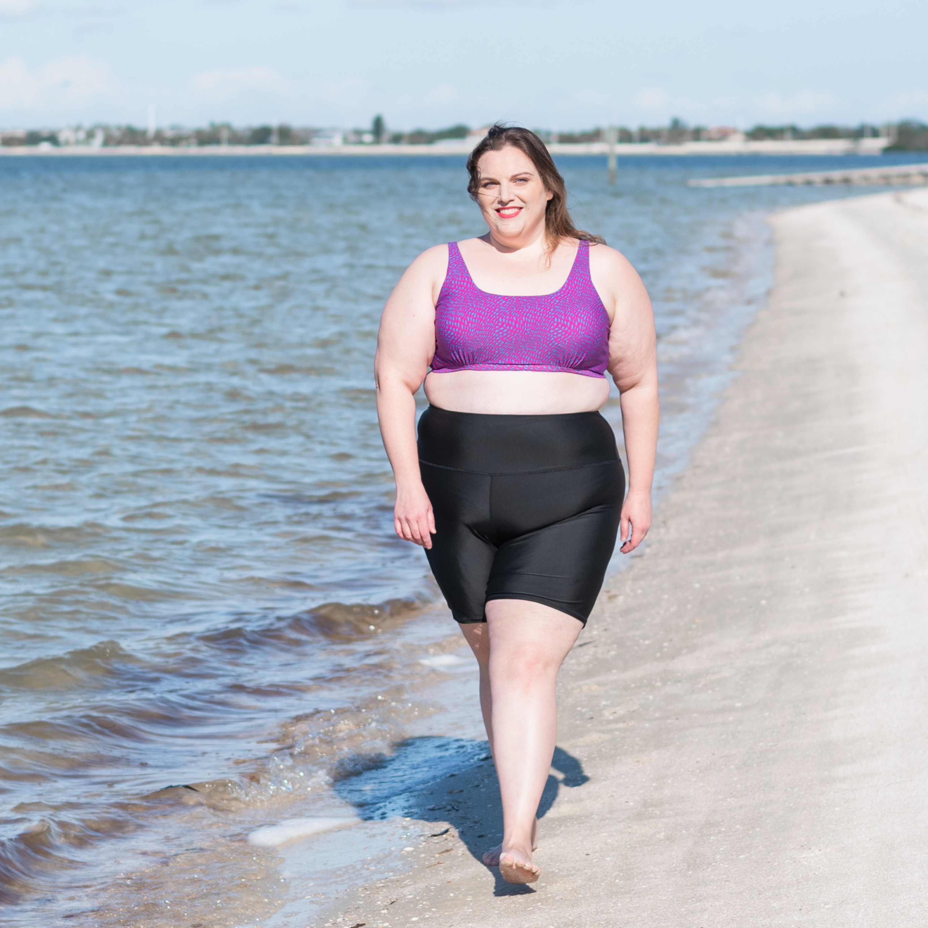Women's Scoop Neck Bikini Top Plus Size | "In Disguise"-SwimZip UPF 50+ Sun Protective Swimwear & UV Zipper Rash Guards-pos5