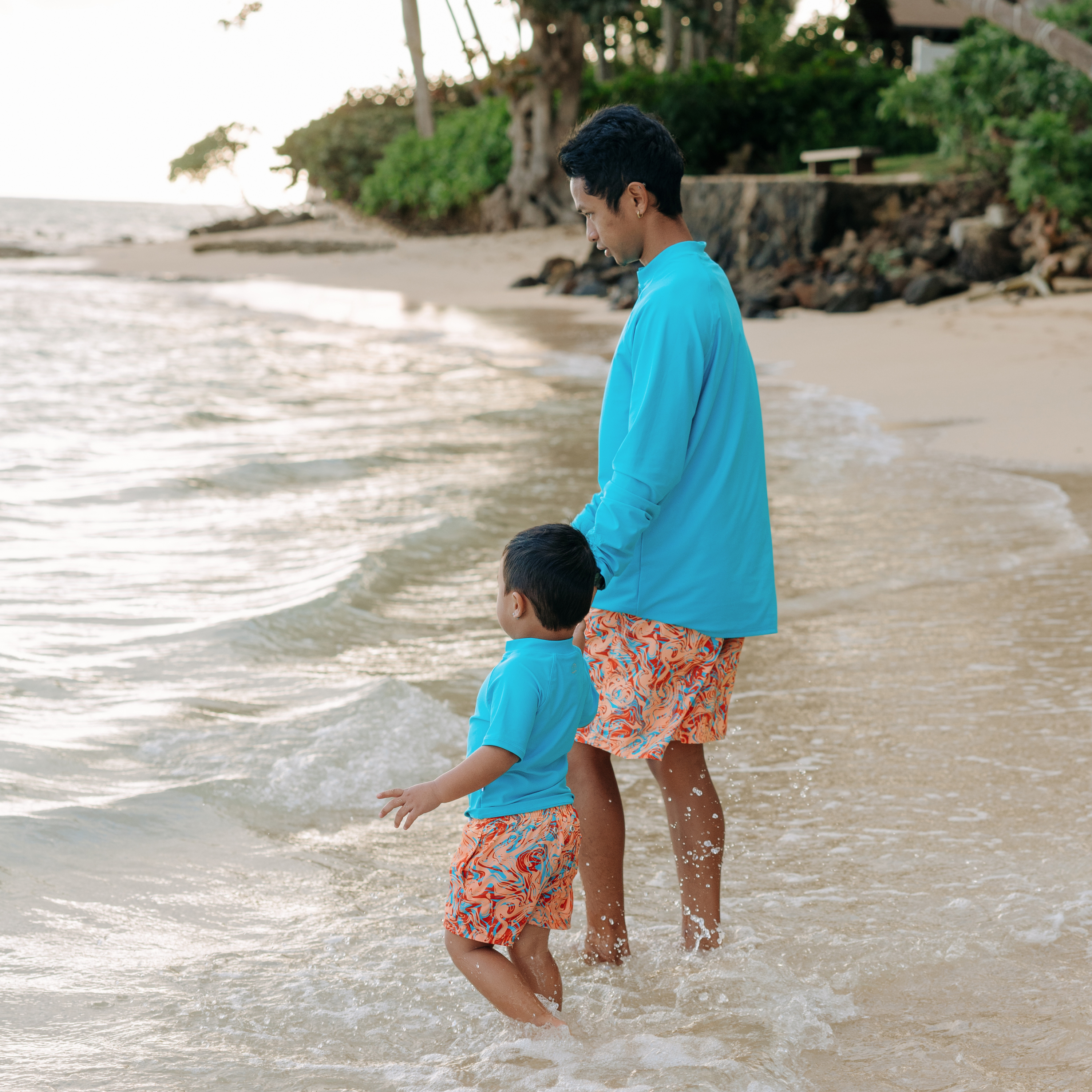 Men's 8" Swim Trunks Boxer Brief Liner | "Swirl"-SwimZip UPF 50+ Sun Protective Swimwear & UV Zipper Rash Guards-pos7