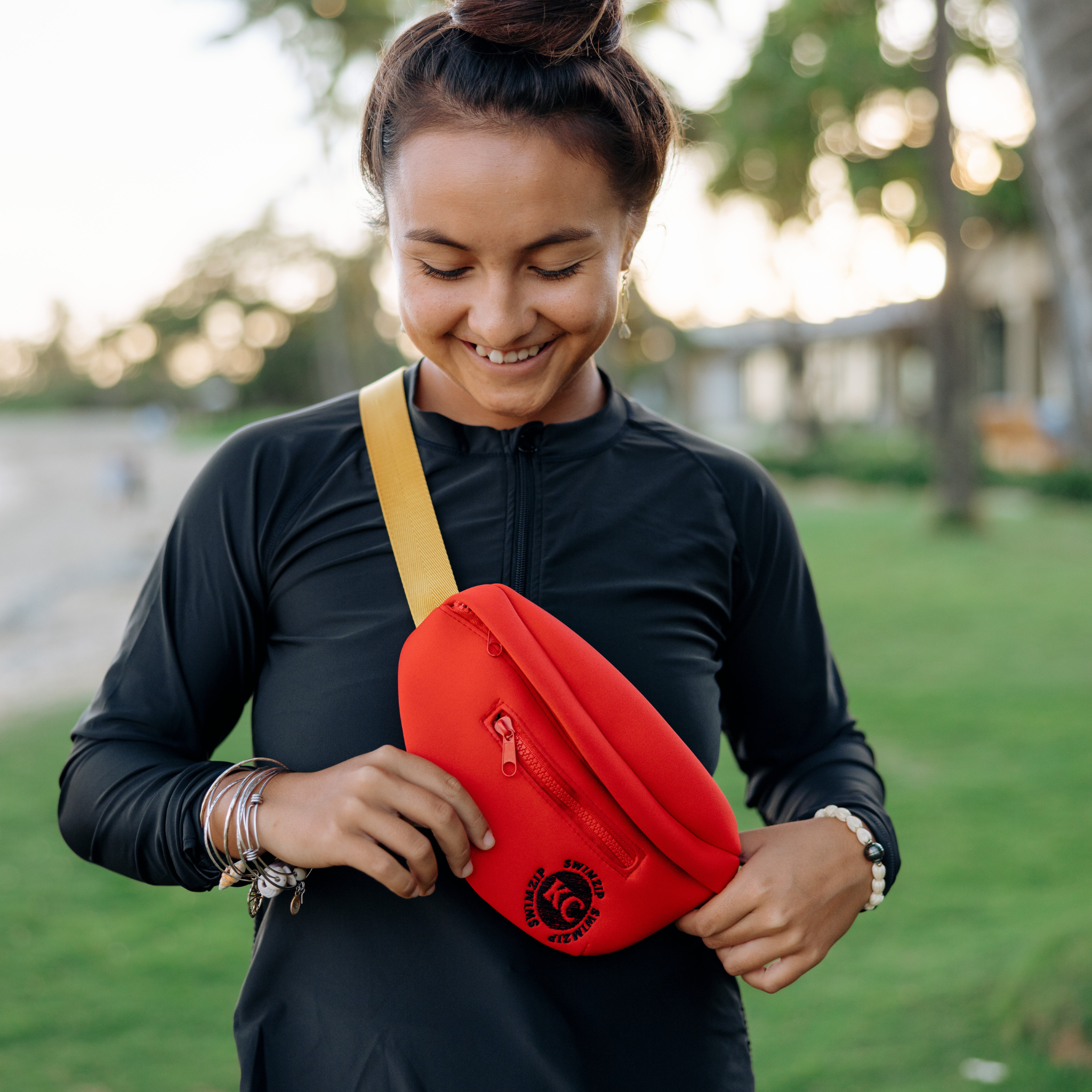 Neoprene Fanny Pack Belt Bag-SwimZip UPF 50+ Sun Protective Swimwear & UV Zipper Rash Guards-pos15