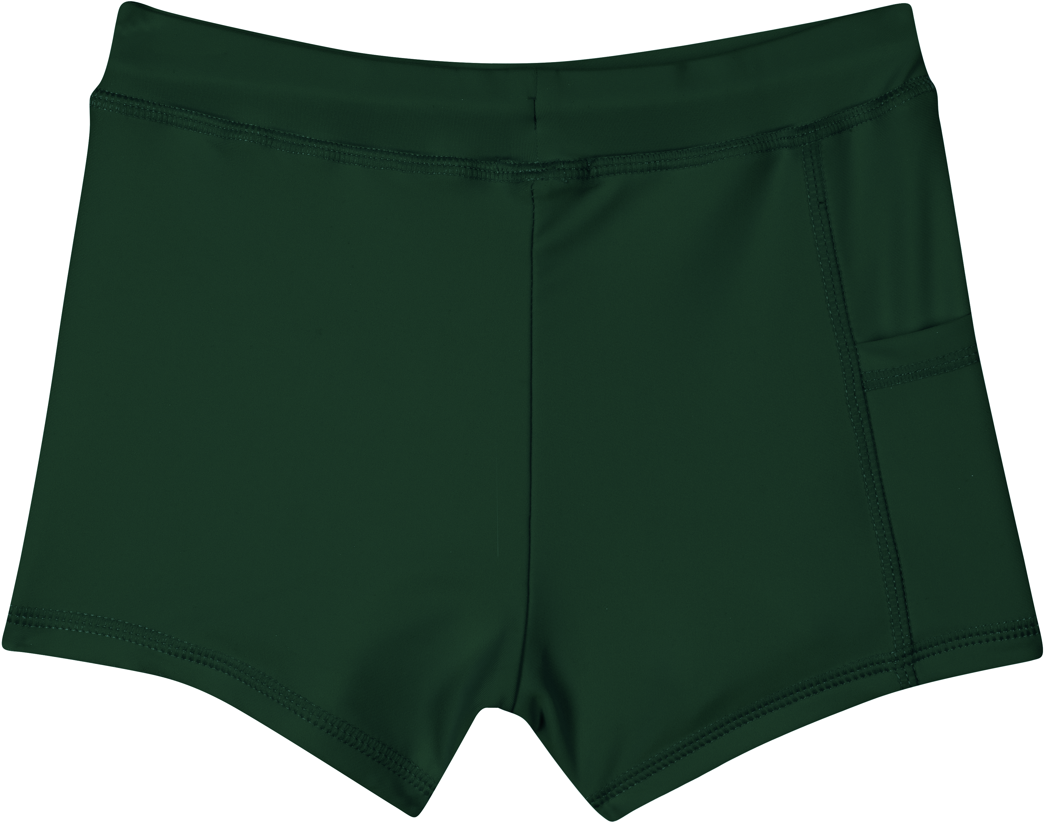Kids Euro Swim Shorties | "Hunter Green"-SwimZip UPF 50+ Sun Protective Swimwear & UV Zipper Rash Guards-pos6