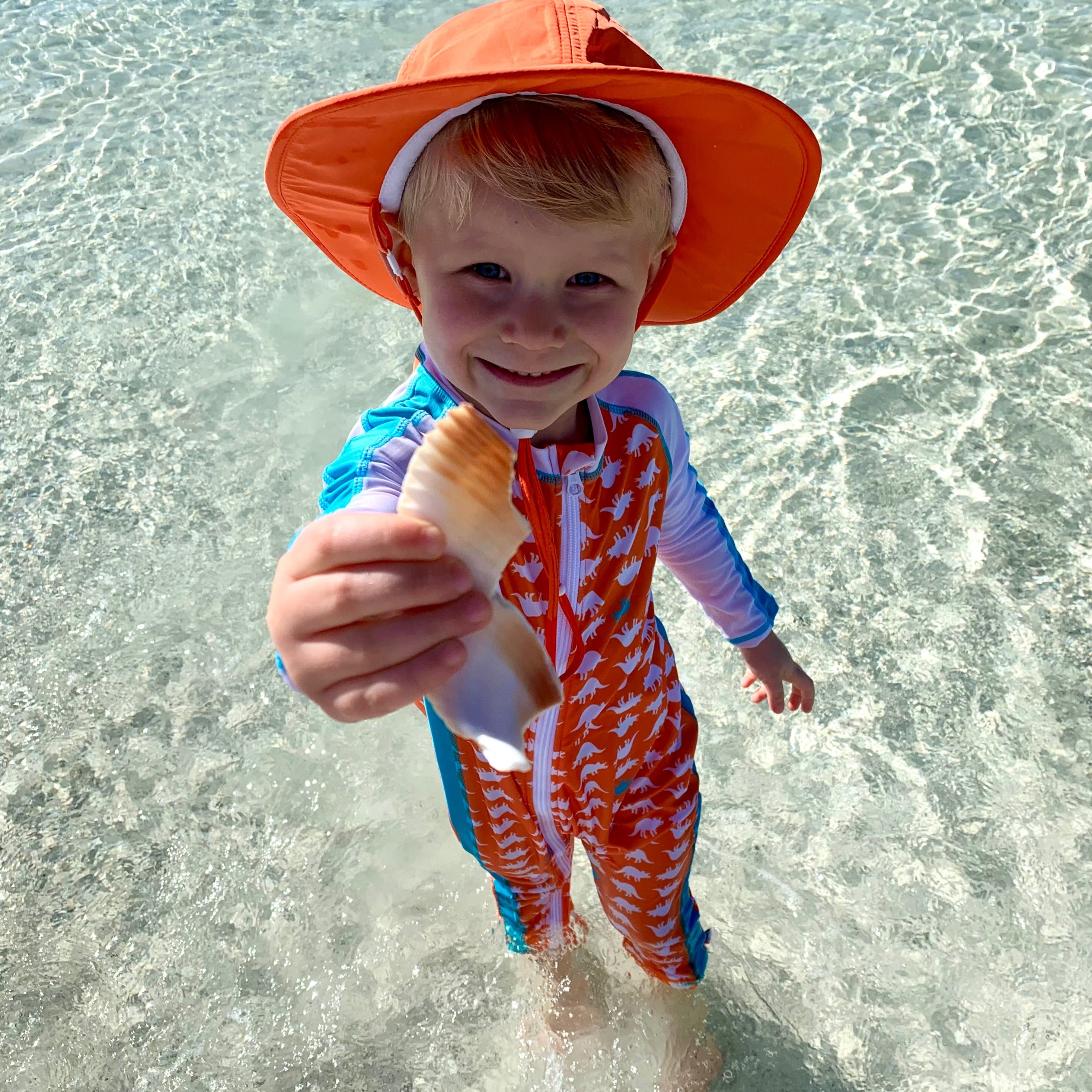 Sunsuit - Long Sleeve Romper Swimsuit | "Dino-Mite"-SwimZip UPF 50+ Sun Protective Swimwear & UV Zipper Rash Guards-pos5