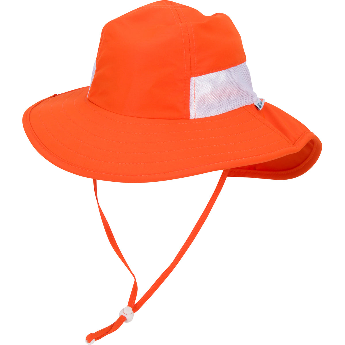 Kids Wide Brim + Flap Neck Sun Protective Adventure Hat - Orange-0-6 Month-Orange-SwimZip UPF 50+ Sun Protective Swimwear & UV Zipper Rash Guards-pos1