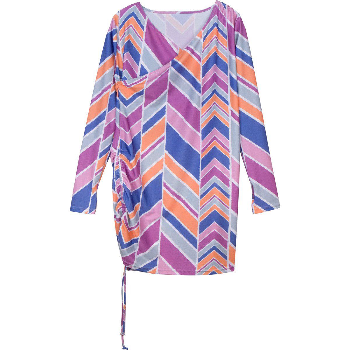 wrap dress beach cover up Sarong Tie Wrap Dress (Blue Pareo Print) – Made X Hudson main image 0