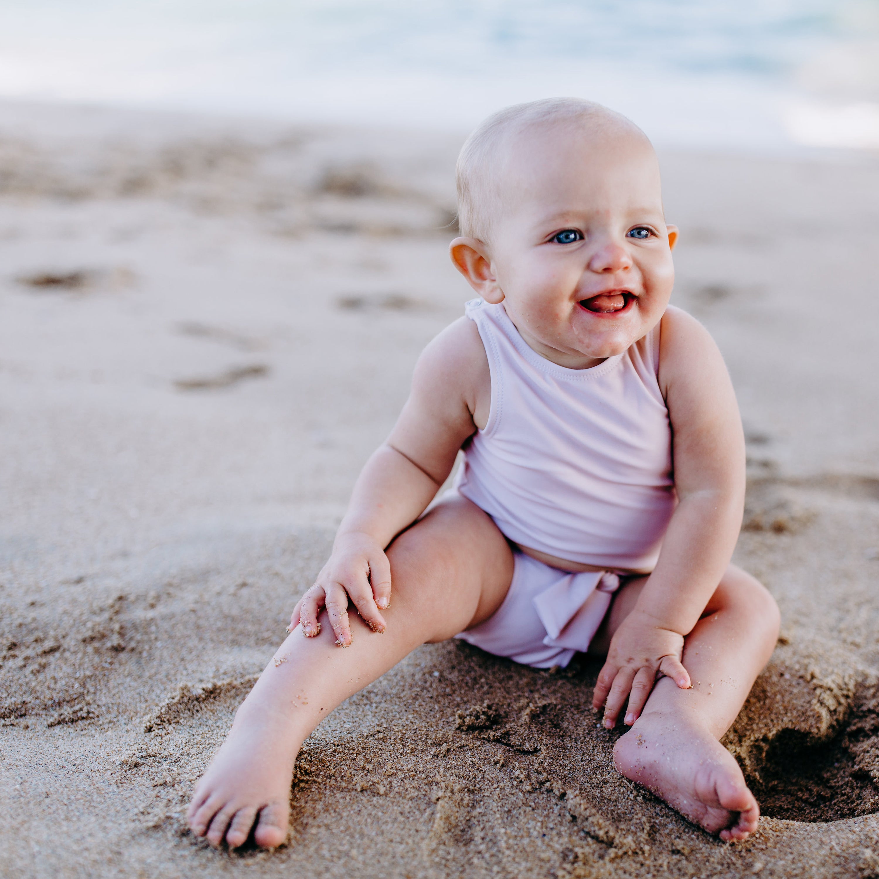 Girls Halter Top High-Waisted Set (2 Piece) | "Tied with a Bow" Peach Whip-SwimZip UPF 50+ Sun Protective Swimwear & UV Zipper Rash Guards-pos4