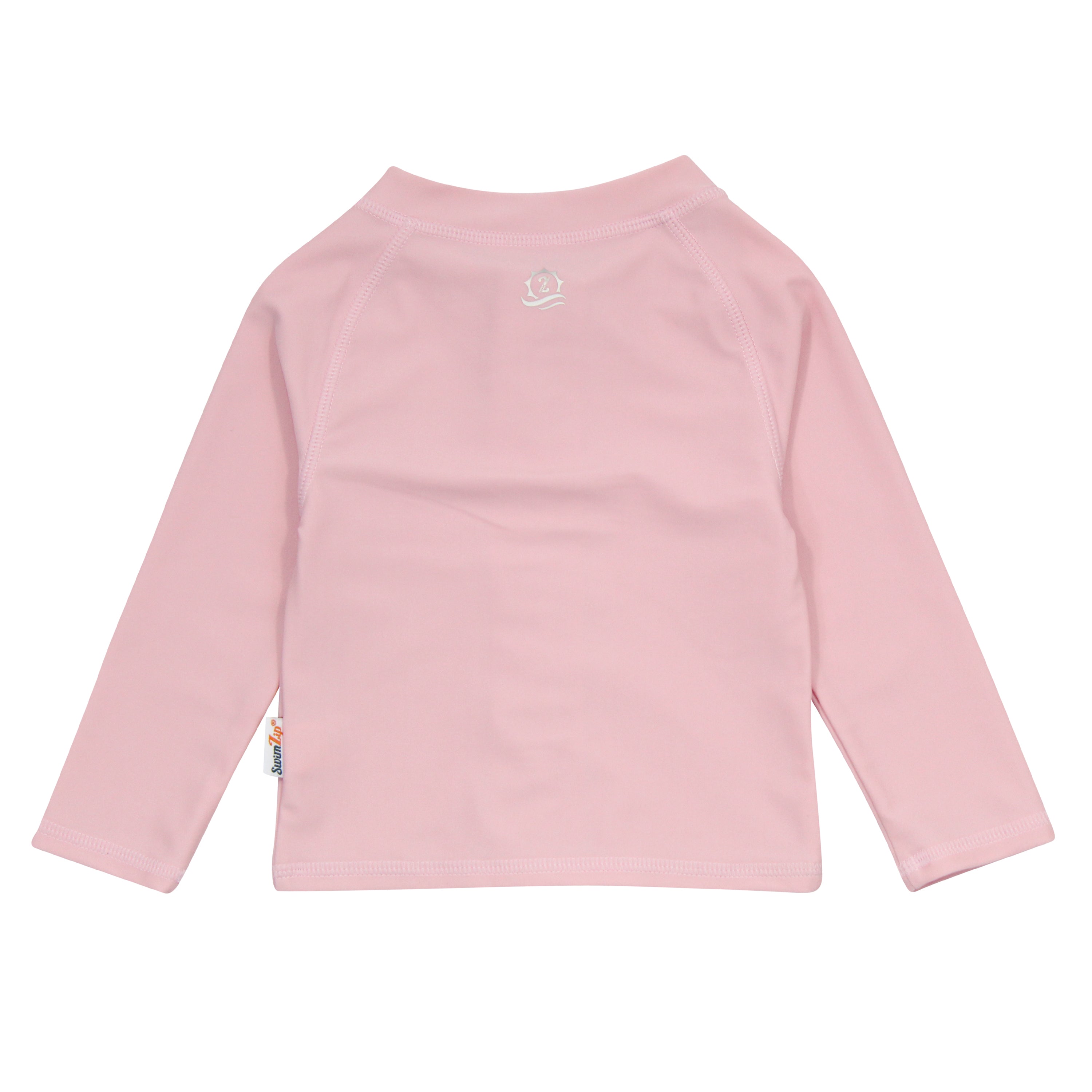 Kids UPF 50+ Long Sleeve Zipper Rash Guard Swim Shirt | "Pink"-SwimZip UPF 50+ Sun Protective Swimwear & UV Zipper Rash Guards-pos2