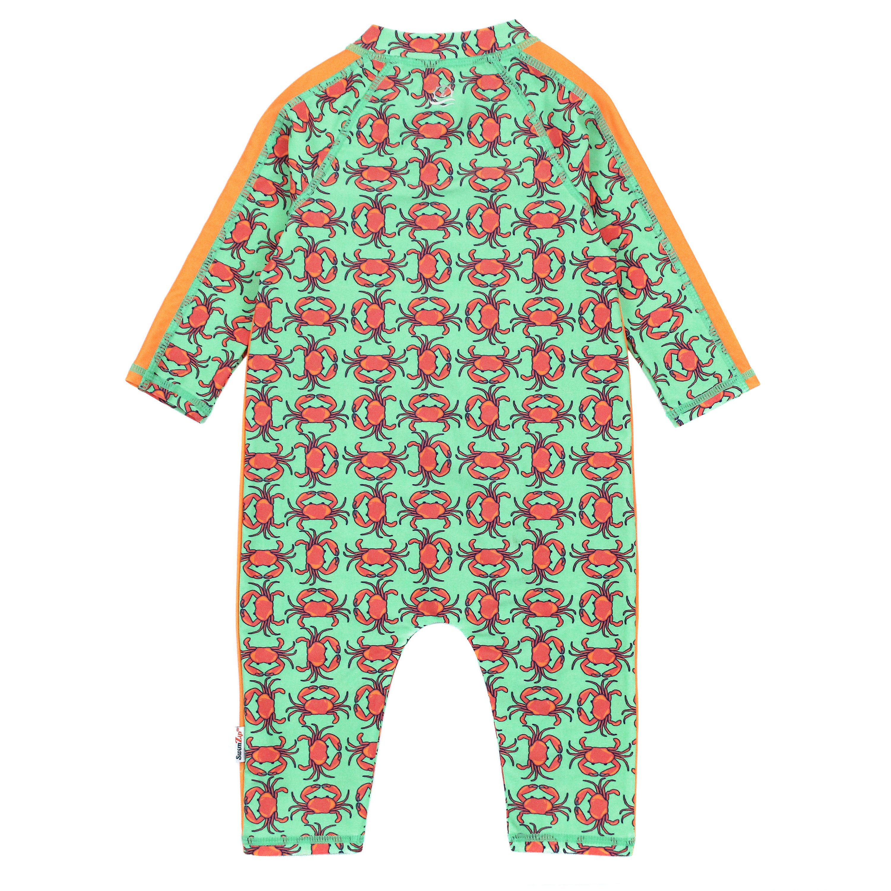 Sunsuit - Long Sleeve Romper Swimsuit | "Don’t Be A Crab"-SwimZip UPF 50+ Sun Protective Swimwear & UV Zipper Rash Guards-pos9