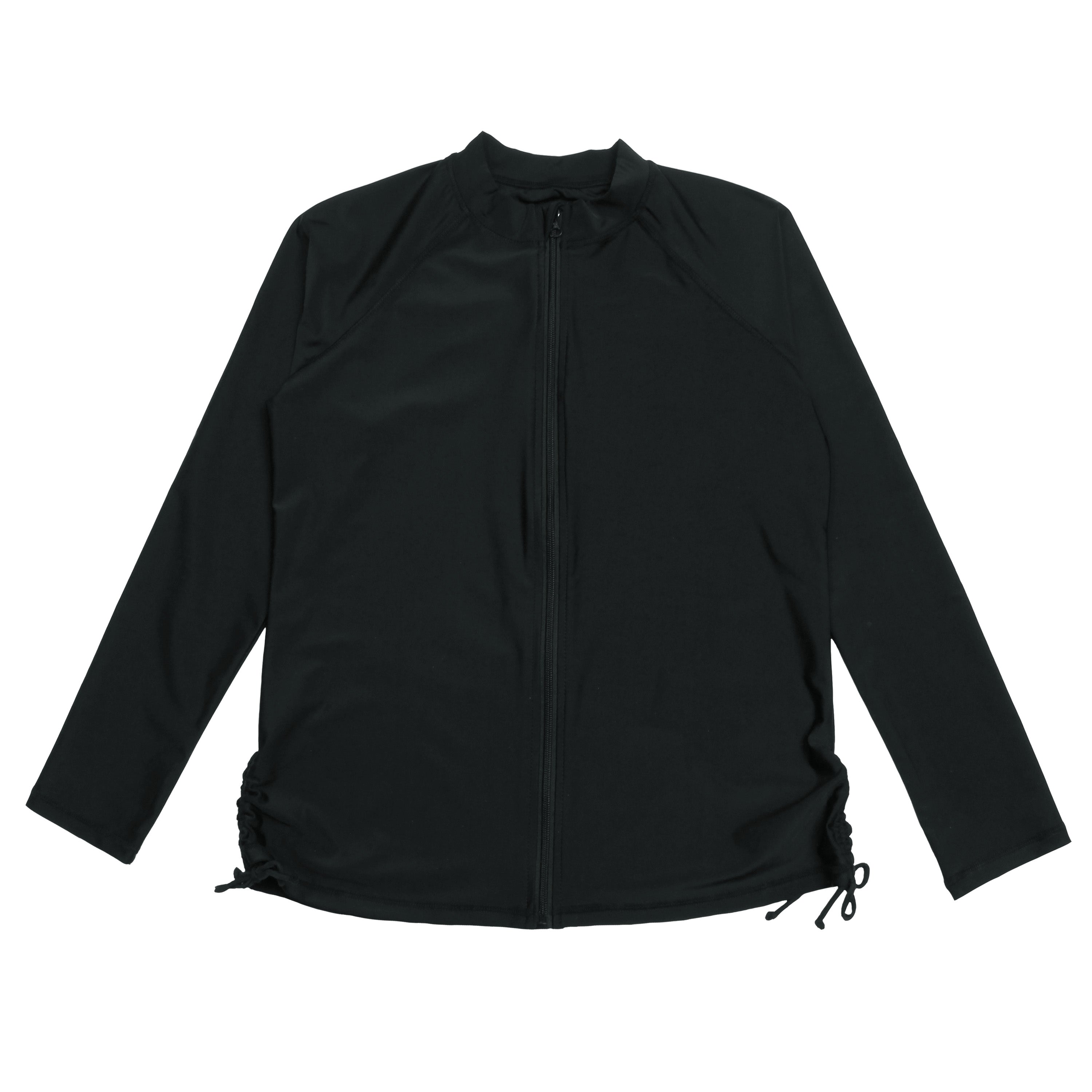 Women's Long Sleeve Rash Guard - "Black"-XS-Black-SwimZip UPF 50+ Sun Protective Swimwear & UV Zipper Rash Guards-pos1