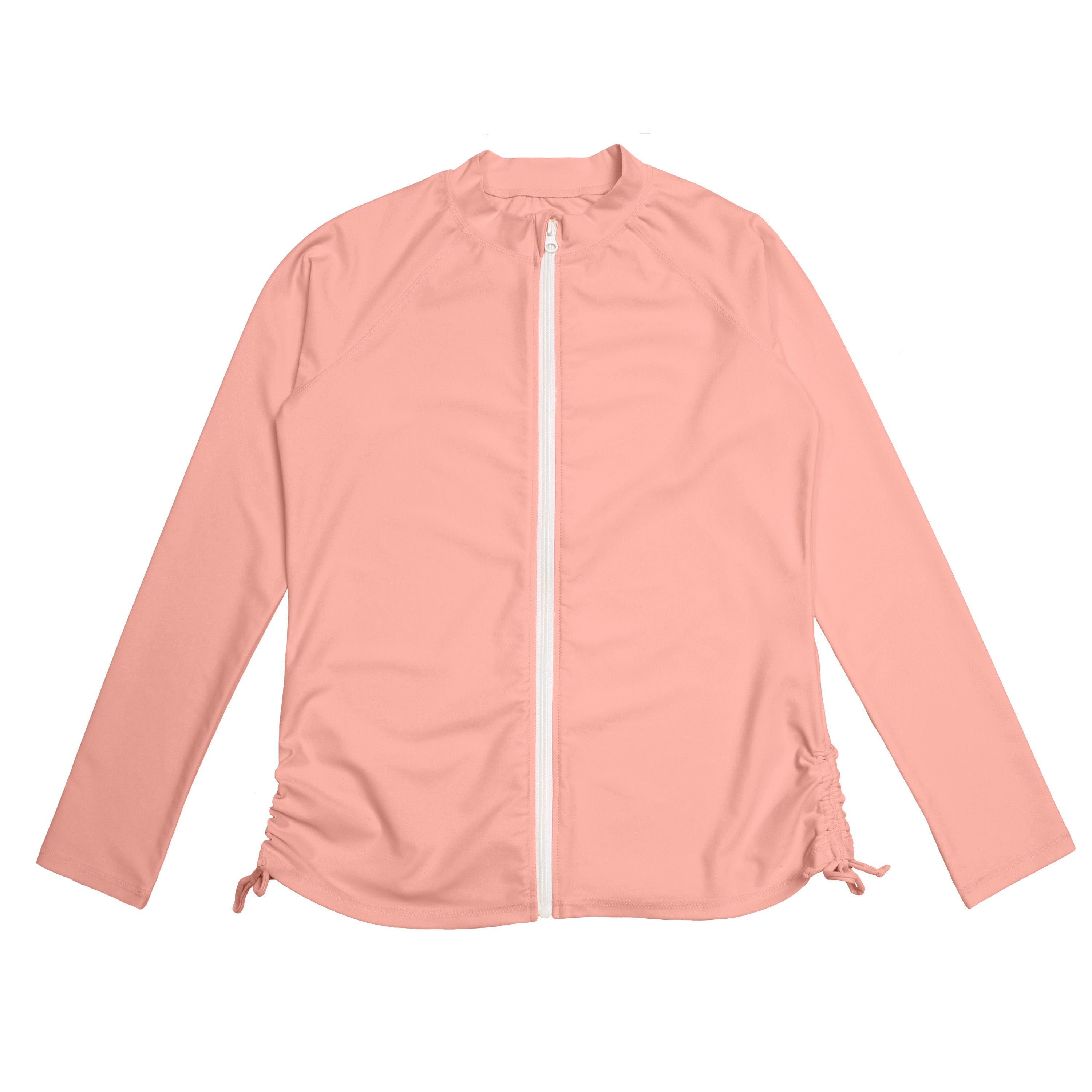 Women's Long Sleeve Rash Guard - "Blush"-XS-Pink-SwimZip UPF 50+ Sun Protective Swimwear & UV Zipper Rash Guards-pos1