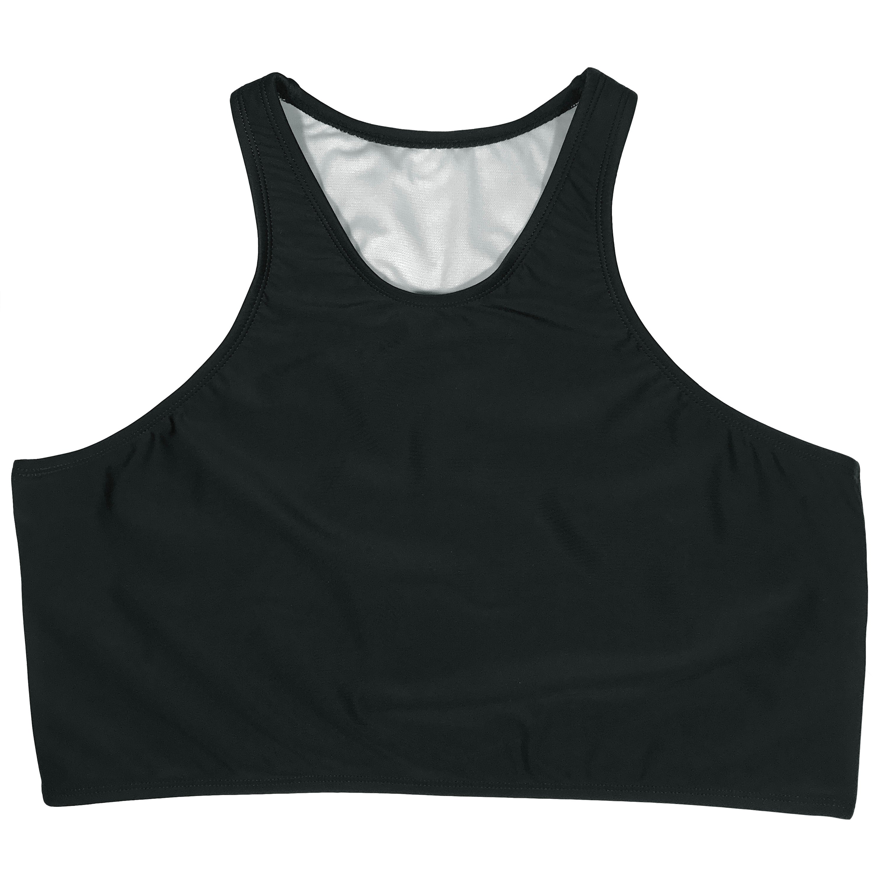 Women's Halter Bikini Top | "Black”-XS-Black-SwimZip UPF 50+ Sun Protective Swimwear & UV Zipper Rash Guards-pos1