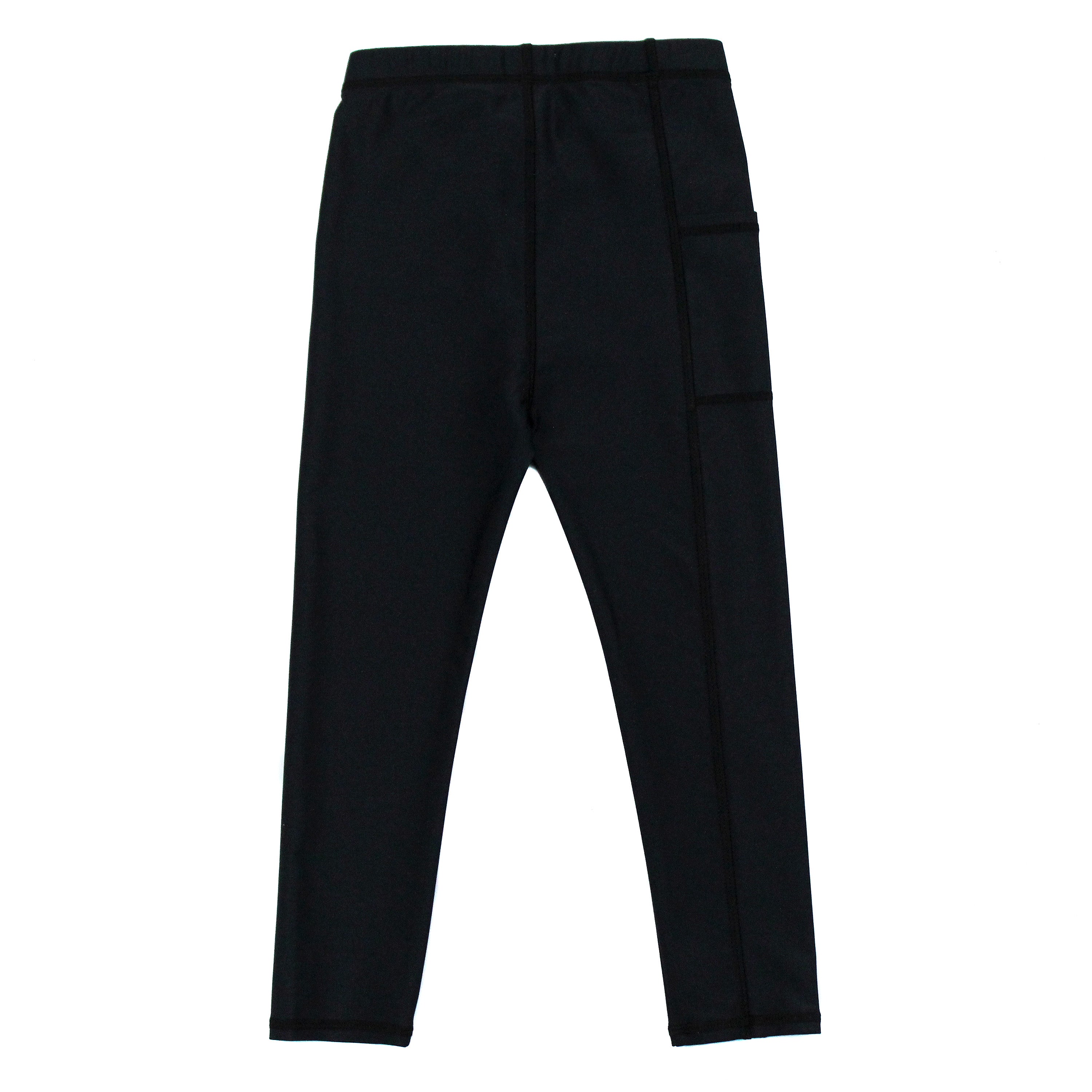 Kids Swim Pants | "Black"-SwimZip UPF 50+ Sun Protective Swimwear & UV Zipper Rash Guards-pos9