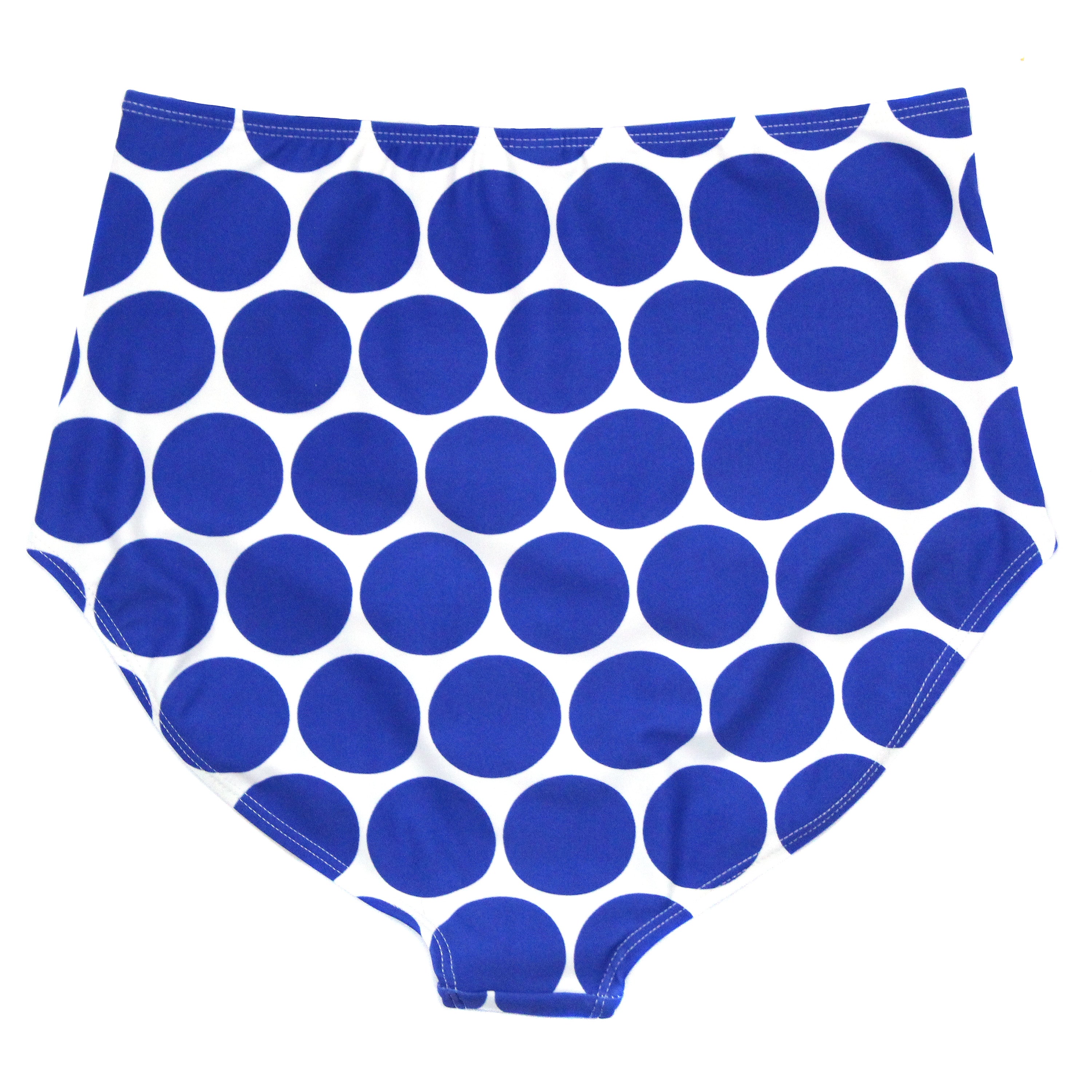 Women's High Waist Bikini Bottoms Ruched | "Oversized Dot"-SwimZip UPF 50+ Sun Protective Swimwear & UV Zipper Rash Guards-pos3
