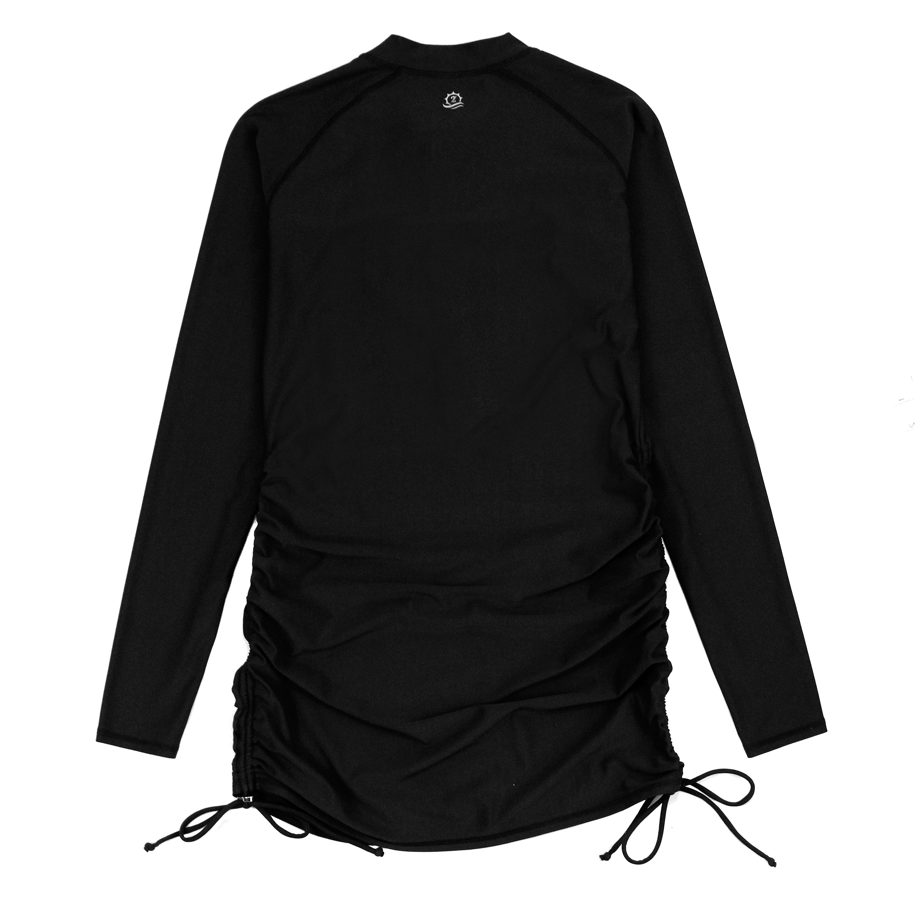 Women's Half Zip Swim Dress Cover Up | "Black"-SwimZip UPF 50+ Sun Protective Swimwear & UV Zipper Rash Guards-pos7