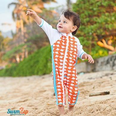 Sunsuit - Long Sleeve Romper Swimsuit | "Dino-Mite"-SwimZip UPF 50+ Sun Protective Swimwear & UV Zipper Rash Guards-pos5