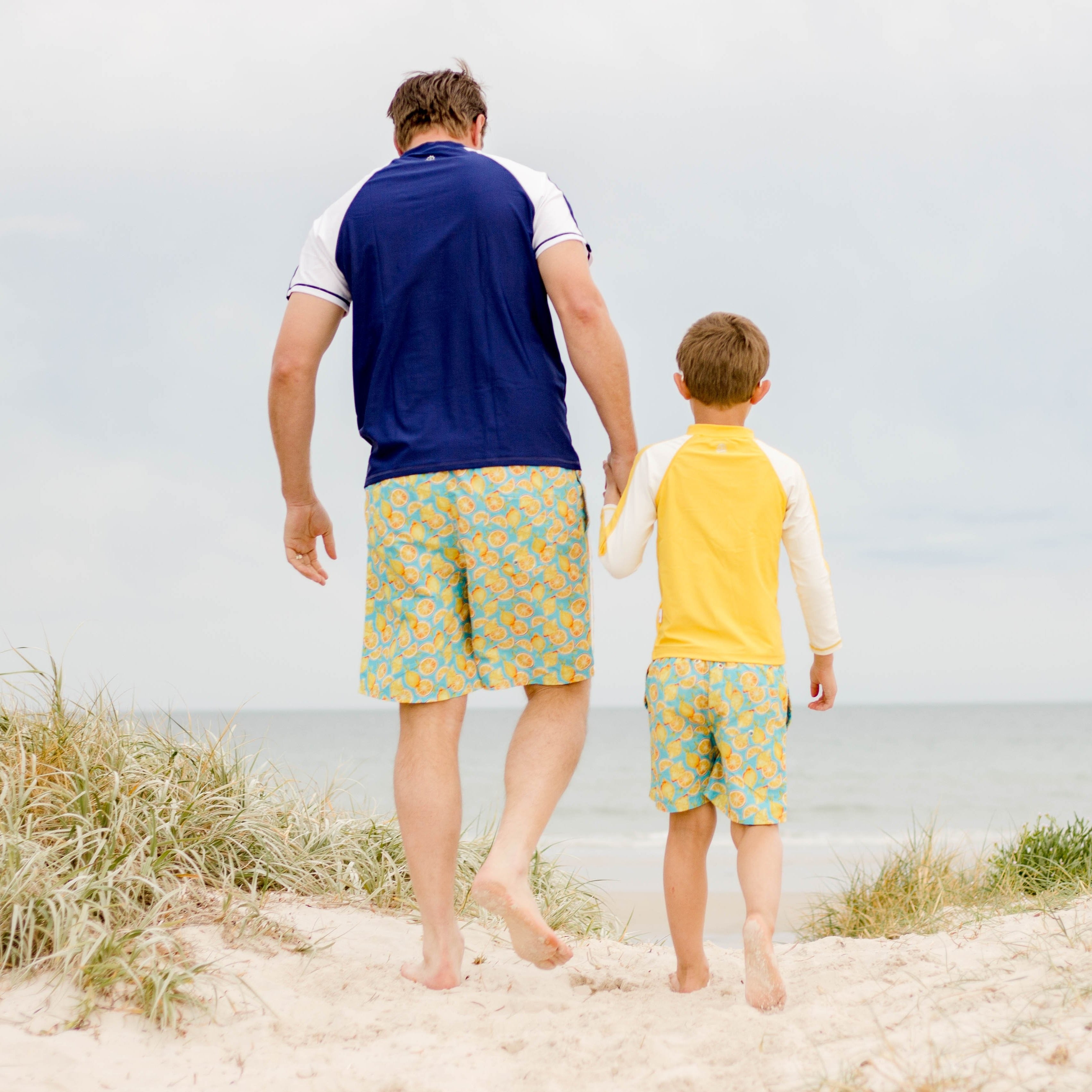 Men's 8" Swim Trunks Boxer Brief Liner | "Lemons"-SwimZip UPF 50+ Sun Protective Swimwear & UV Zipper Rash Guards-pos10
