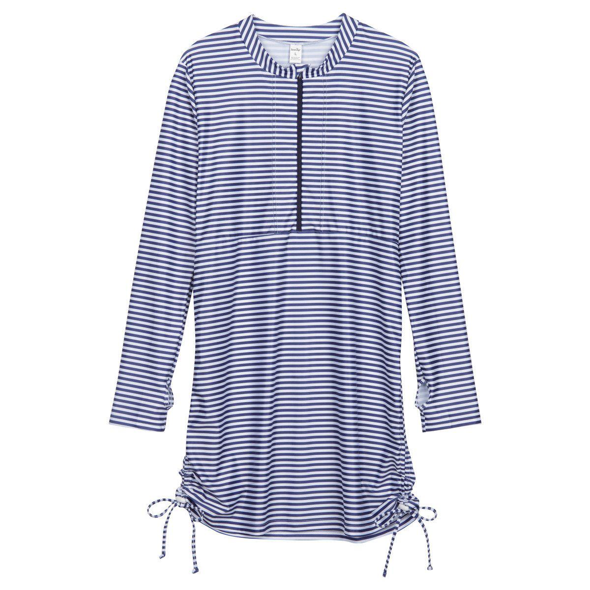 Women's Half Zip Swim Dress Cover Up | "Stunner"-SwimZip UPF 50+ Sun Protective Swimwear & UV Zipper Rash Guards-pos1