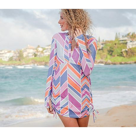 Women's Essential Swim Dress Cover Up - "Cali Girl"-SwimZip UPF 50+ Sun Protective Swimwear & UV Zipper Rash Guards-pos2