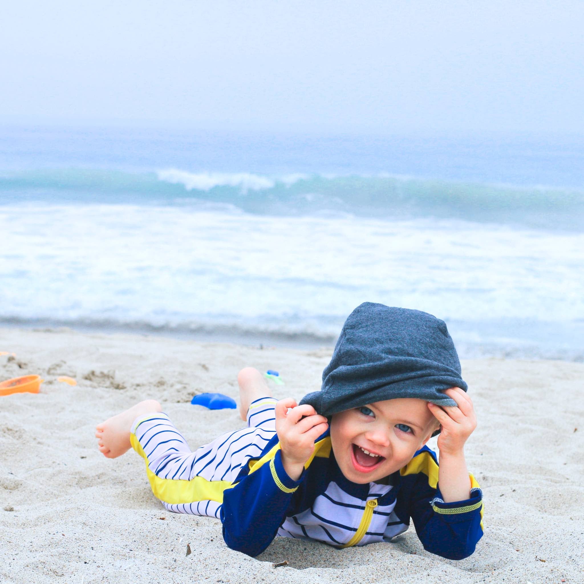 Sunsuit - Long Sleeve Romper Swimsuit | "Hampton’s Getaway"-SwimZip UPF 50+ Sun Protective Swimwear & UV Zipper Rash Guards-pos2