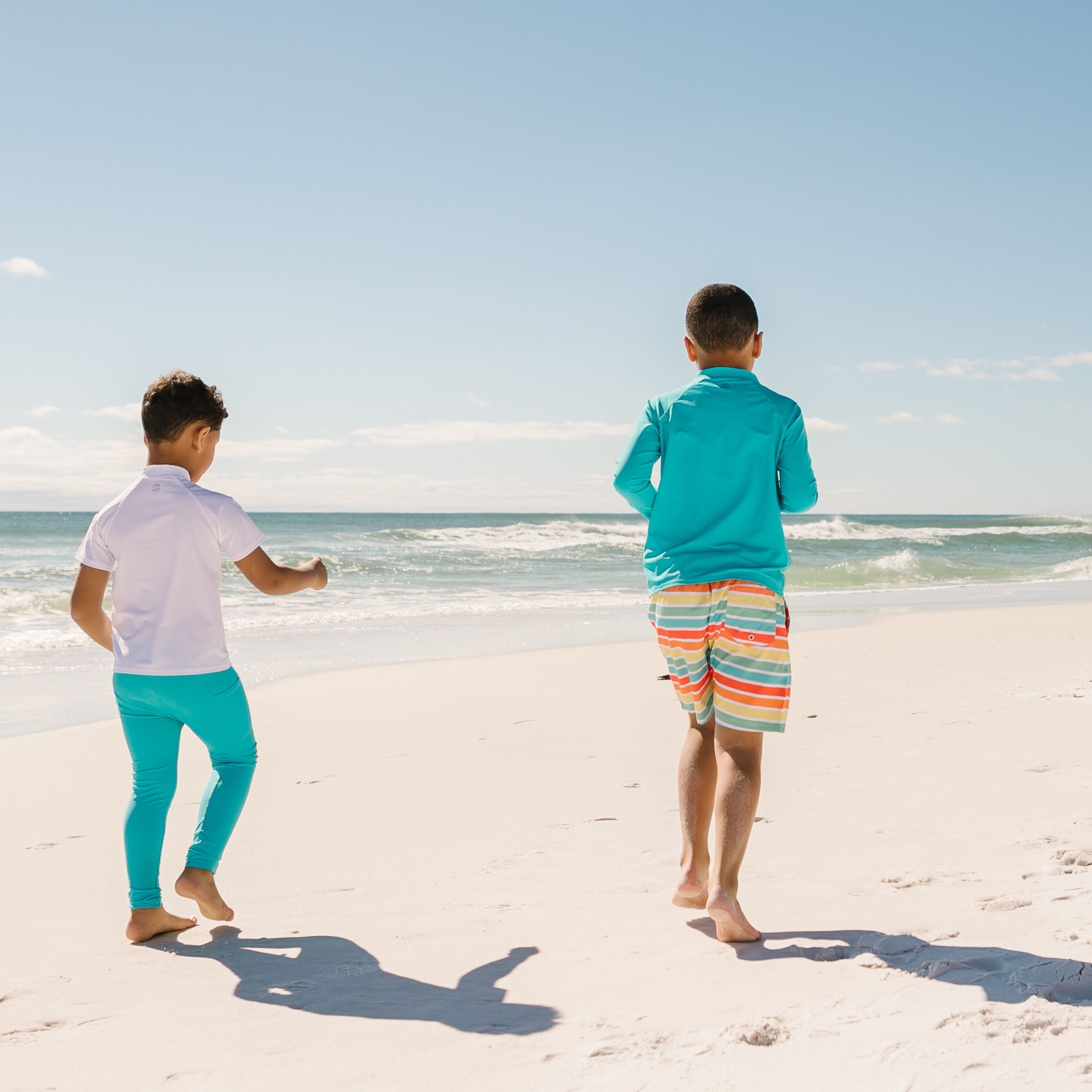 Kids Swim Pants | "Scuba Blue"-SwimZip UPF 50+ Sun Protective Swimwear & UV Zipper Rash Guards-pos12