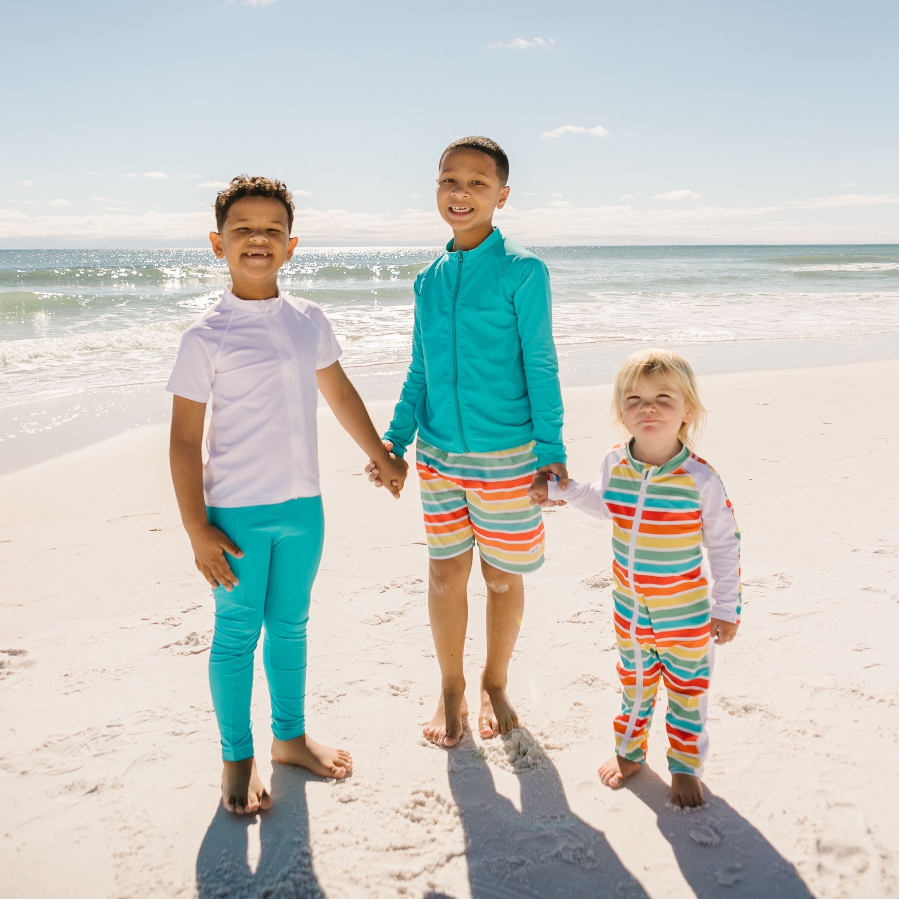 Sunsuit - Long Sleeve Romper Swimsuit | "Rainbow"-SwimZip UPF 50+ Sun Protective Swimwear & UV Zipper Rash Guards-pos12