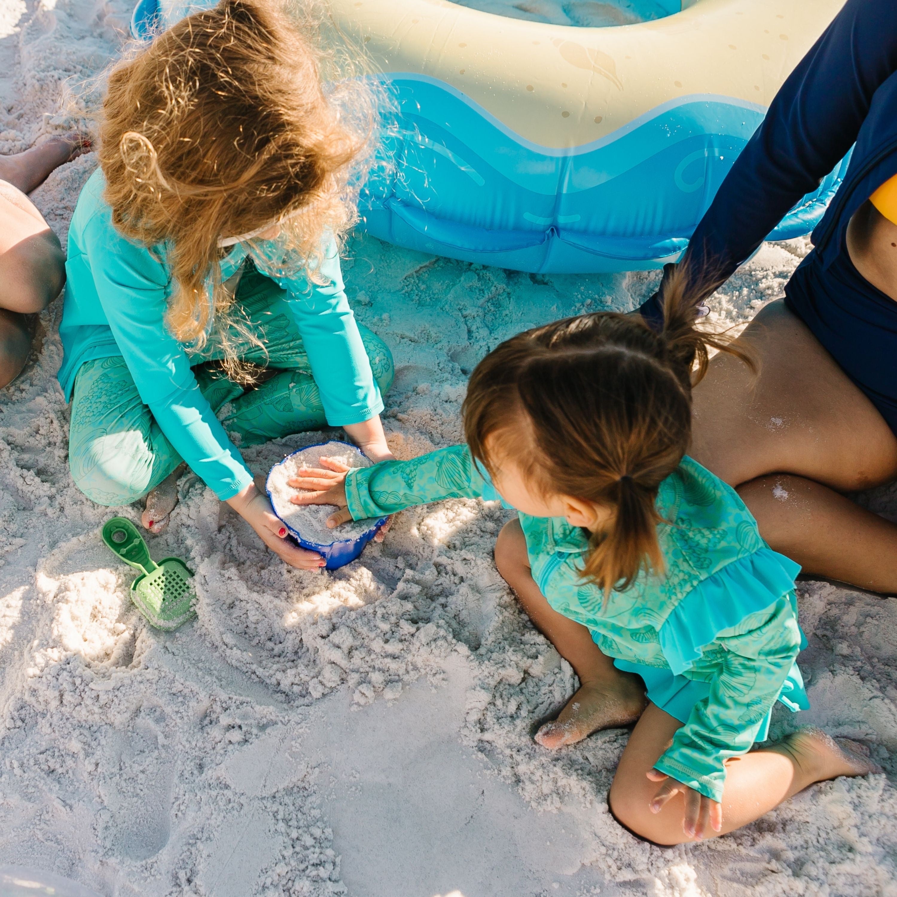 Kids Swim Pants | "Seashell"-SwimZip UPF 50+ Sun Protective Swimwear & UV Zipper Rash Guards-pos8
